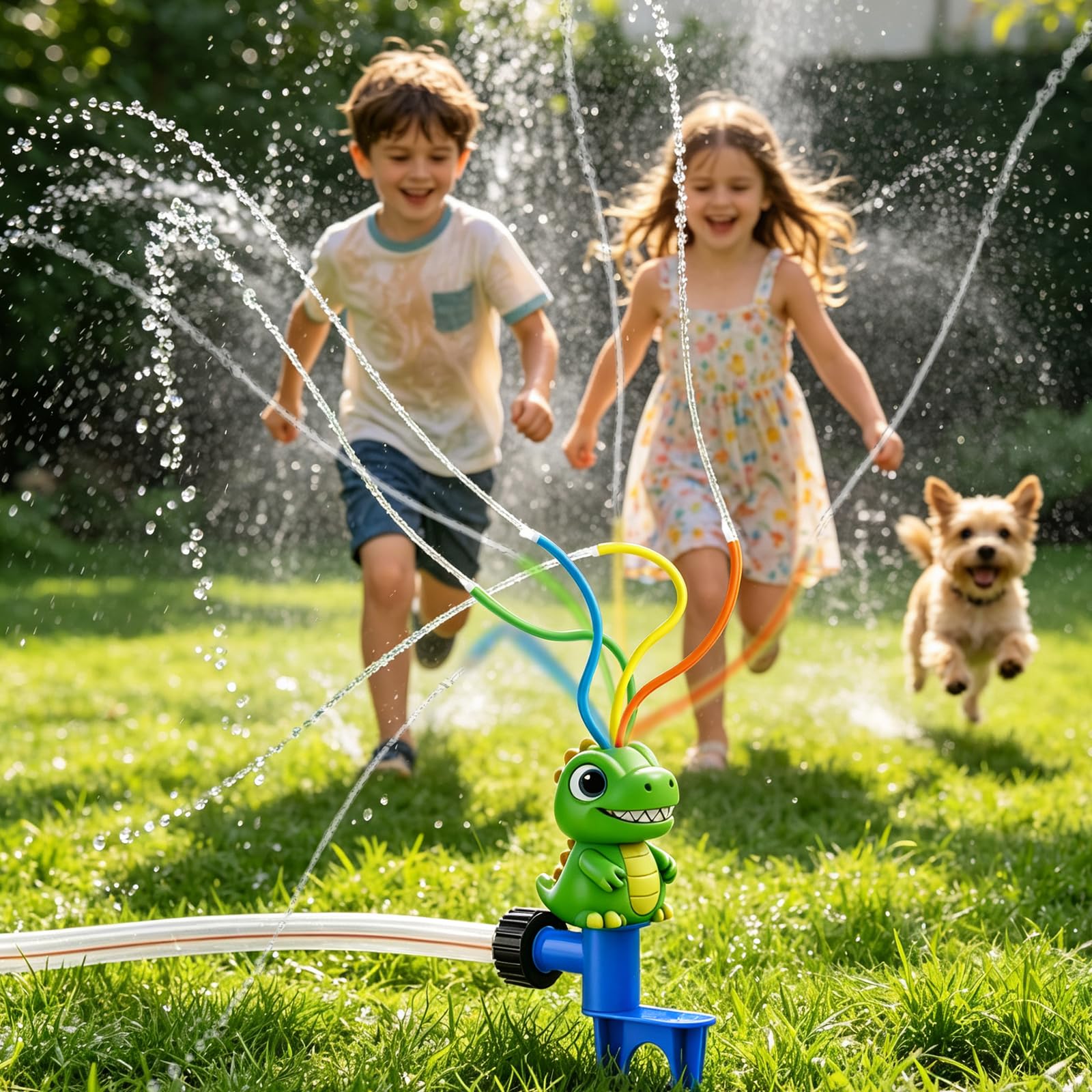 Water Sprinkler for Kids, Summer Outdoor Sprinklers (Dionasour)