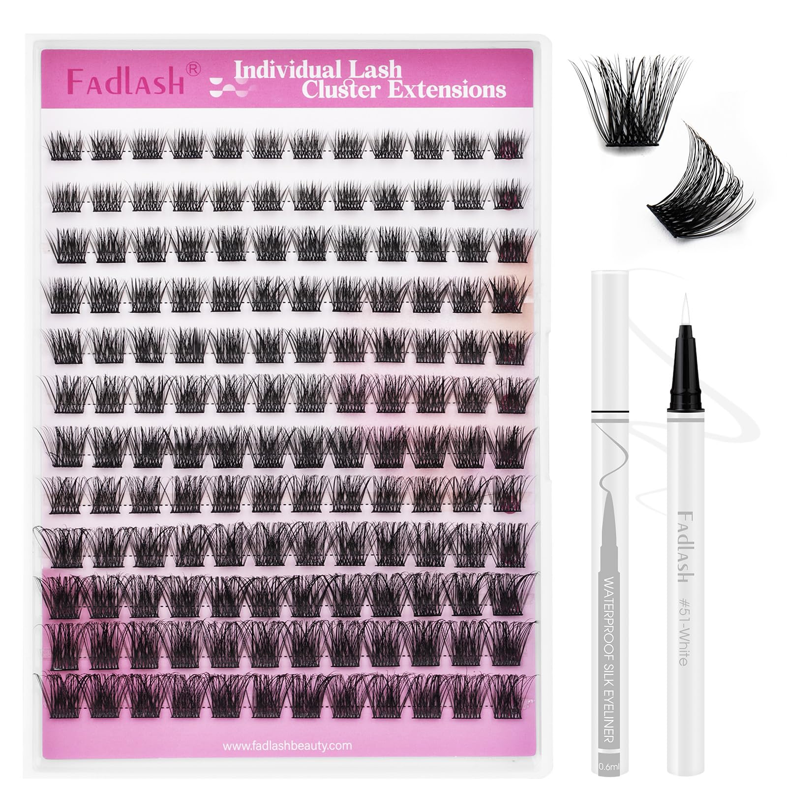 FADLASH Lash 120pcs 0.07mm D Curl 8-16mm 40D Mixed Trays Customizable DIY Eyelash Extensions for Beginners — view 83