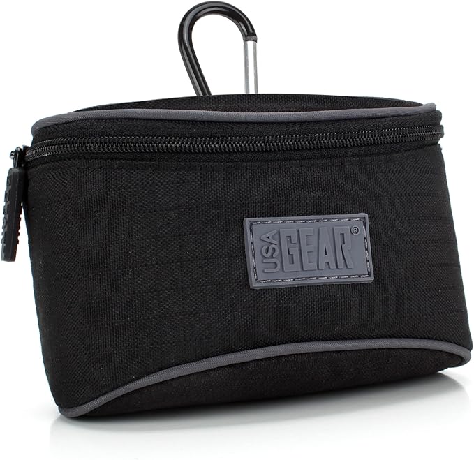USA Gear Small Camera Pouch w/Belt Loop, Weather Resistant