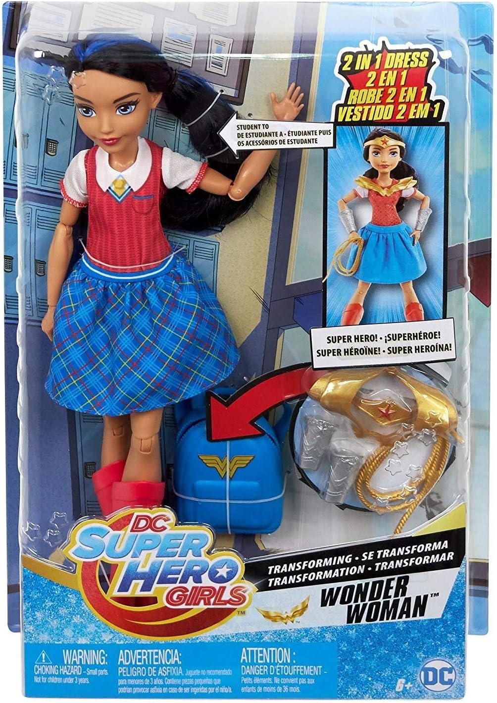 DC SUPER HERO GIRLS Wonder Woman Transforming Doll