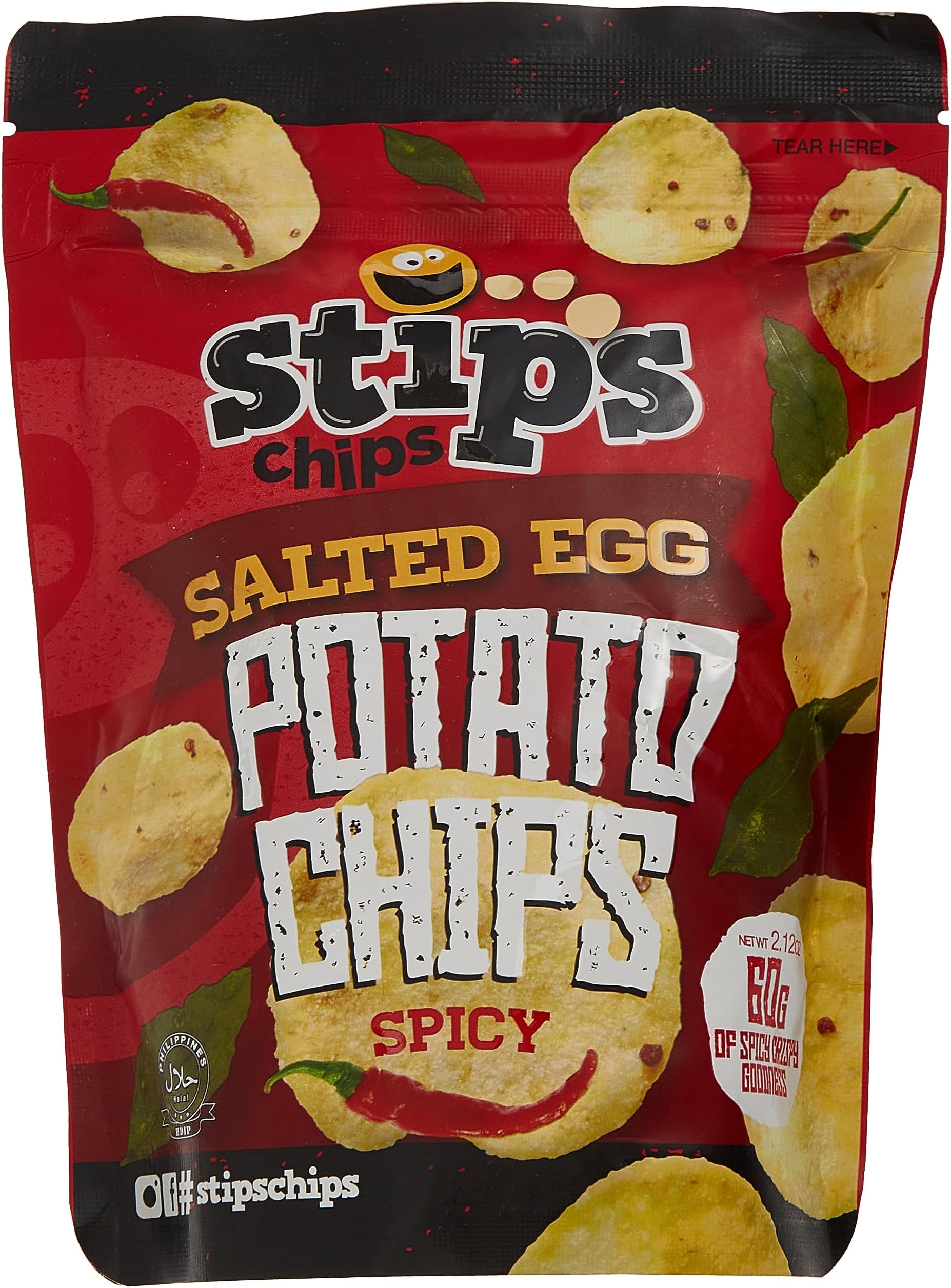 Stip's Chips Salted Egg Potato Chips Spicy 60g