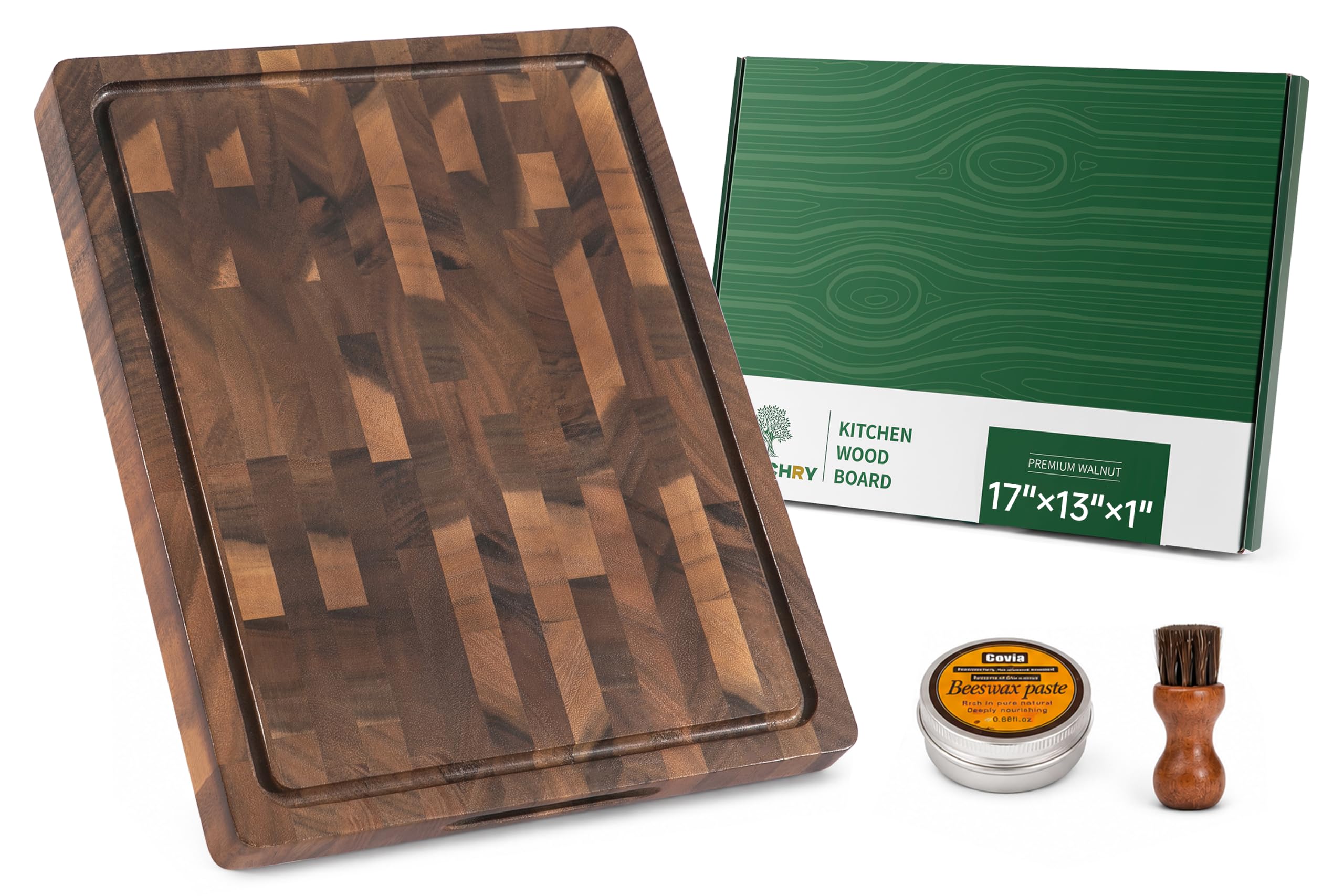 THETCHRY Walnut Wood Cutting Boards for Kitchen, Large Chopping