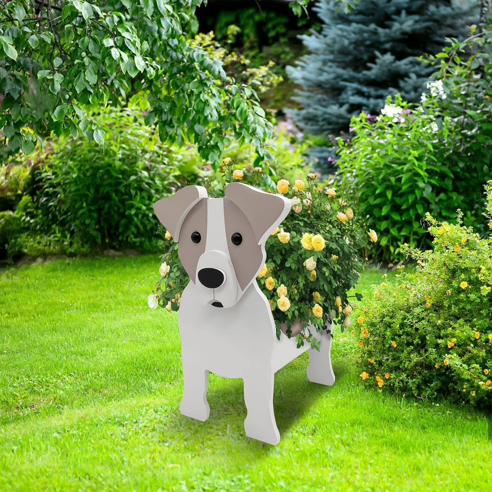 Amazon.co.jp: TTiiLoe かわいい犬用プランター、ジャックラッセル