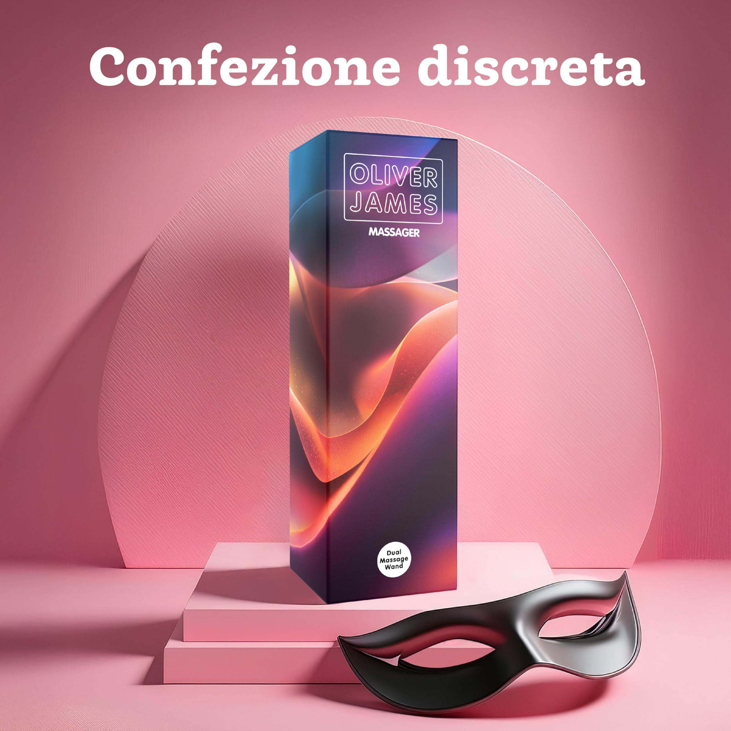 Vibratore Doppio di Oliver James – Wand Massaggiante e Dildo Vibrante con 10 Modalità di Piacere, in Silicone Resistente all’Acqua, Giocattoli Sessuali per Coppie e Donne (Nero)