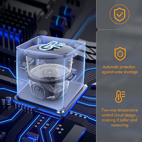 Miniatura 4 de Calentador de toallas de vapor caliente de 600 W, calentador de toallas húmedo de mesa, con capacidad para hasta 18 toallas, temporizador de apagado