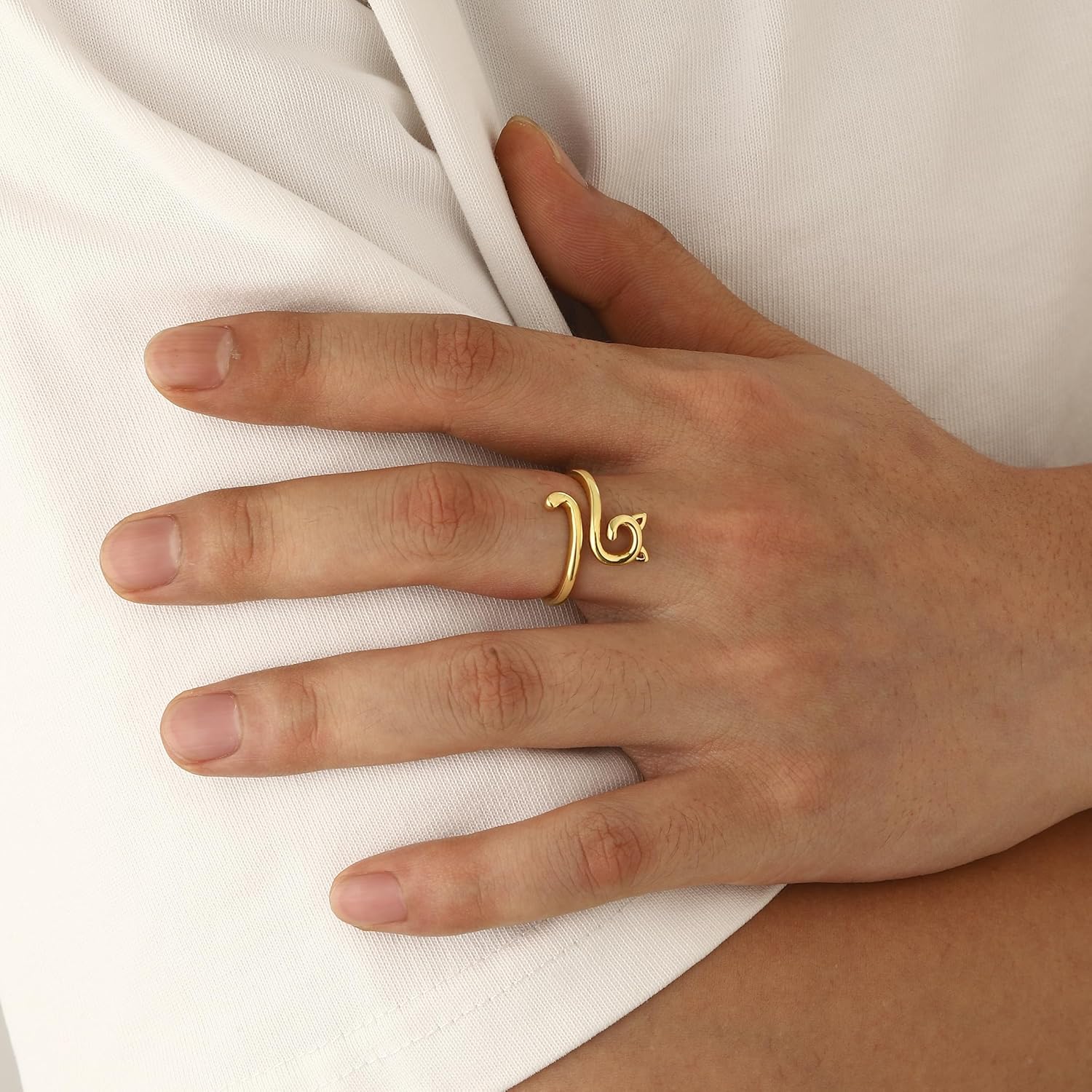 beautlace Cute Cat Adjustable Rings 18K Gold/Silver/Black Gun Plated Lovely Cats Animals Open Ring Jewelry for Women KR0029 - Image 3