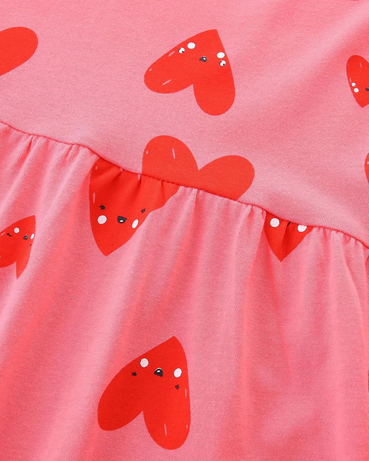 Robe d'été pour Fille Coton Boutons ou Fleur Manches Courtes Style Détendu Vetement Enfants de 1-7 Ans