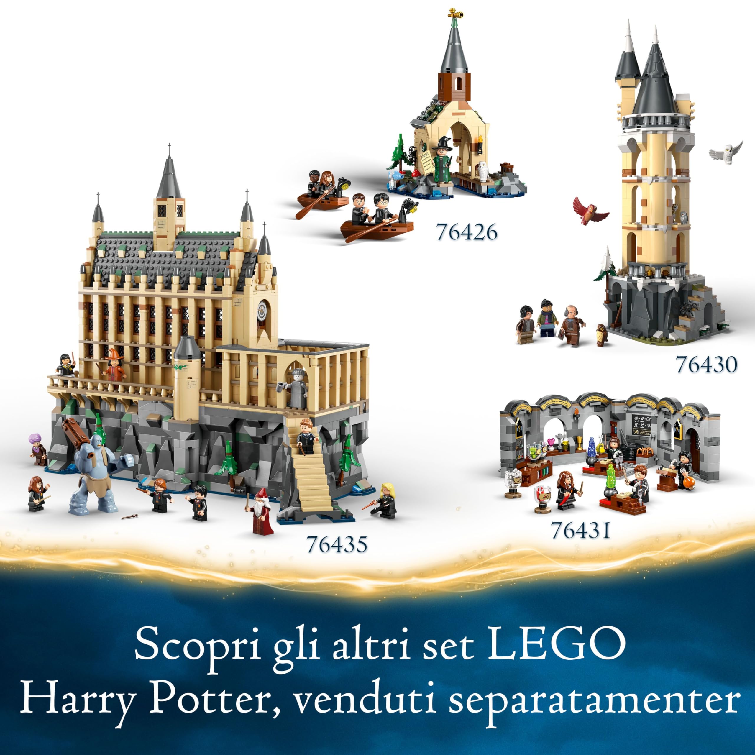 LEGO Harry Potter Calendario dell'Avvento 2024, Giocattolo Fantasy di Hogwarts con 7 Minifigure e 16 Mini Costruzioni del Mondo Magico, Giochi per Bambini e Bambini da 7 Anni, Regalo di Natale 76438