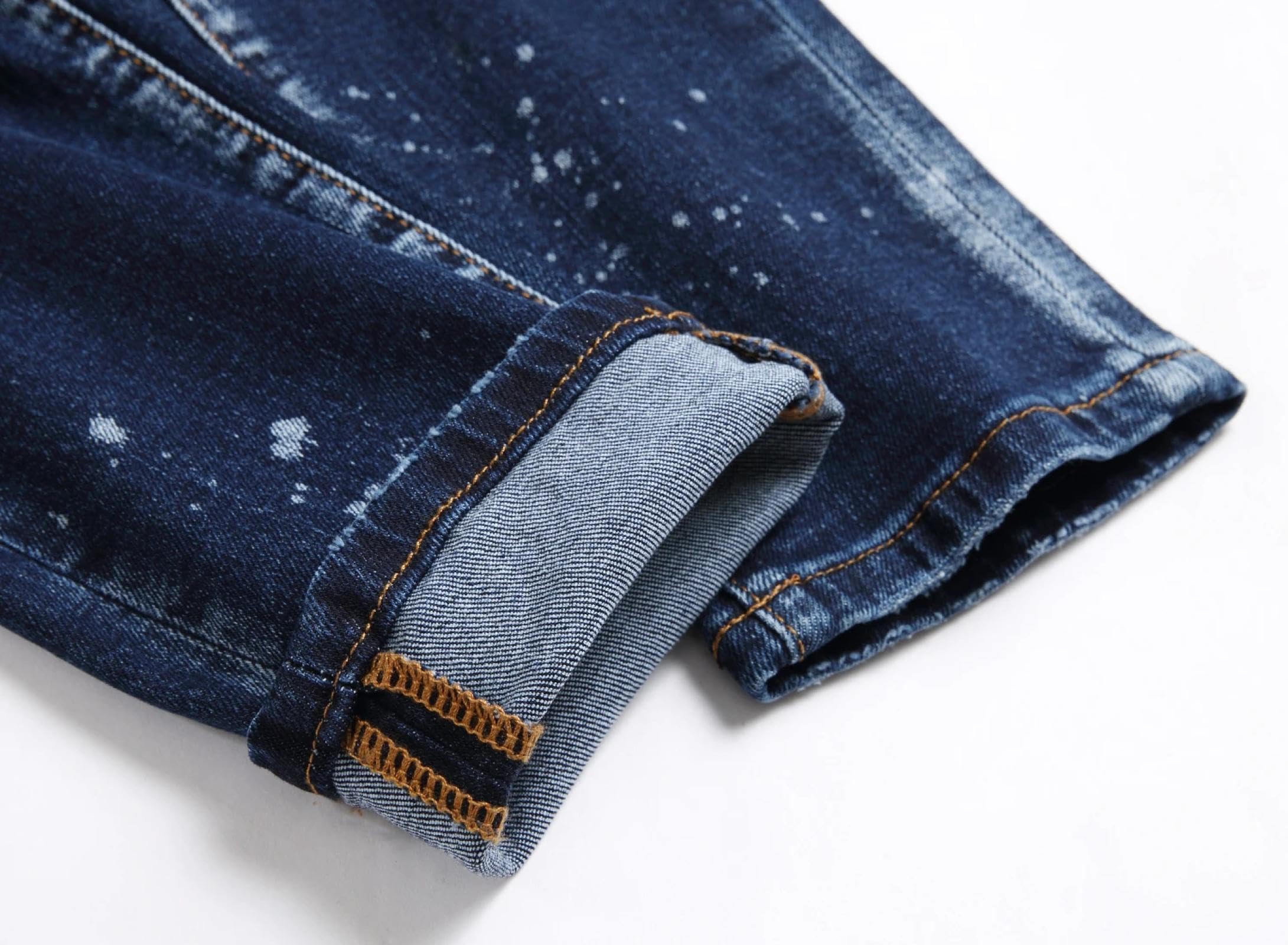Jeans Pantalon Herren-Stretch-Jeans Street Fashion Slim Fit Jeans Männer-Jeans Männer Skinny Ripped Jeans