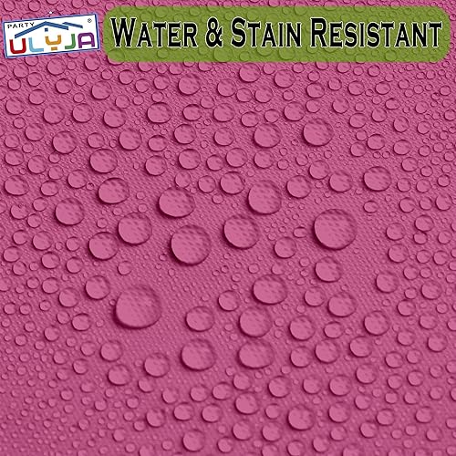 Miniatura 4 de PARTY ULYJA Fuschia - Manteles de plástico rosa intenso para mesas rectangulares, paquete de 2 manteles desechables de 54 x 108 pulgadas, para