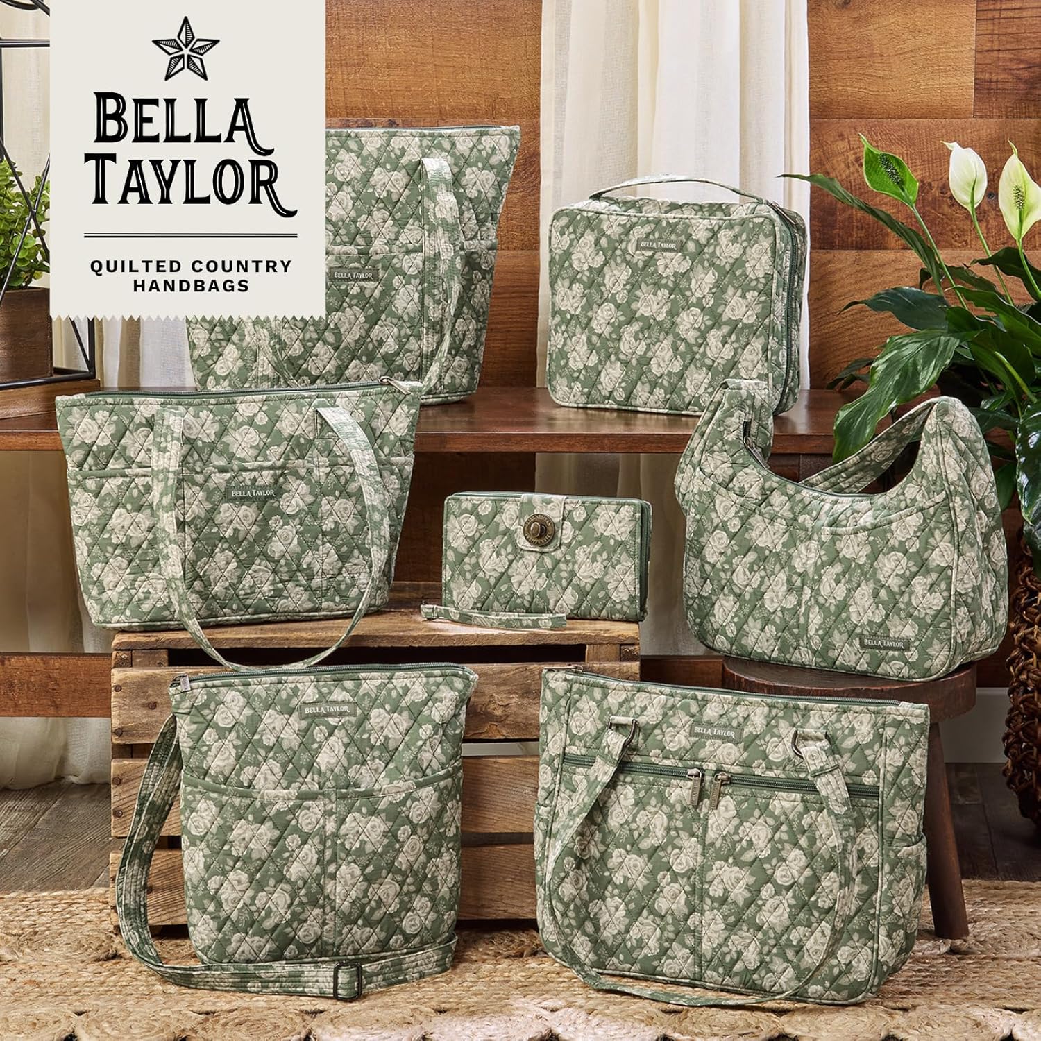 Bella Taylor Blakely - Hobo Shoulder Bag for Women - Lightweight Quilted Fabric Purse with Pockets - Image 3