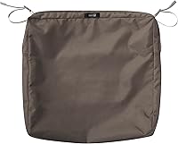 Vista 32 de Classic Accessories Ravenna - Funda de cojín resistente al agua para silla de patio, 18 x 18 x 2 pulgadas, color azul imperio, fundas de cojín