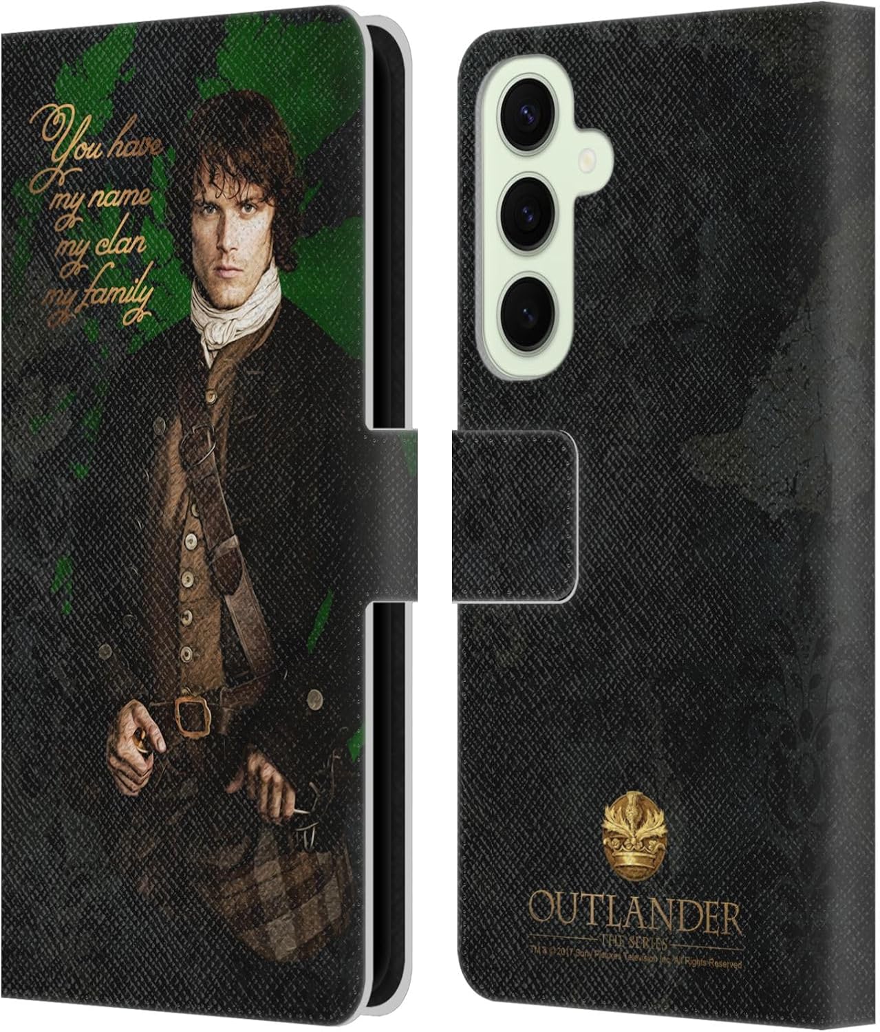 Head Case Designs Officially Licensed Outlander La Dame Blanche Portraits Leather Wallet Case Compatible with Samsung Galaxy S25+