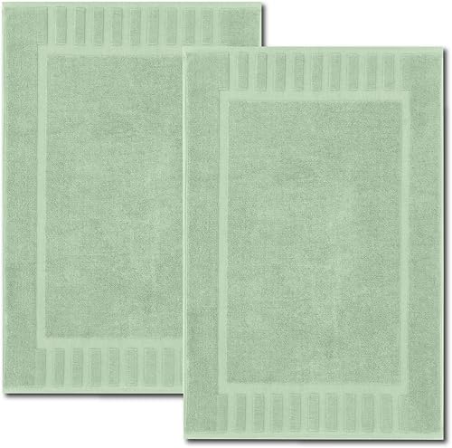 Miniatura 3 de White Classic Toallas de mano de lujo, paquete de 6 tapetes de baño de lujo, paquete de 2 toallas de baño de lujo, paquete de 2 (verde)