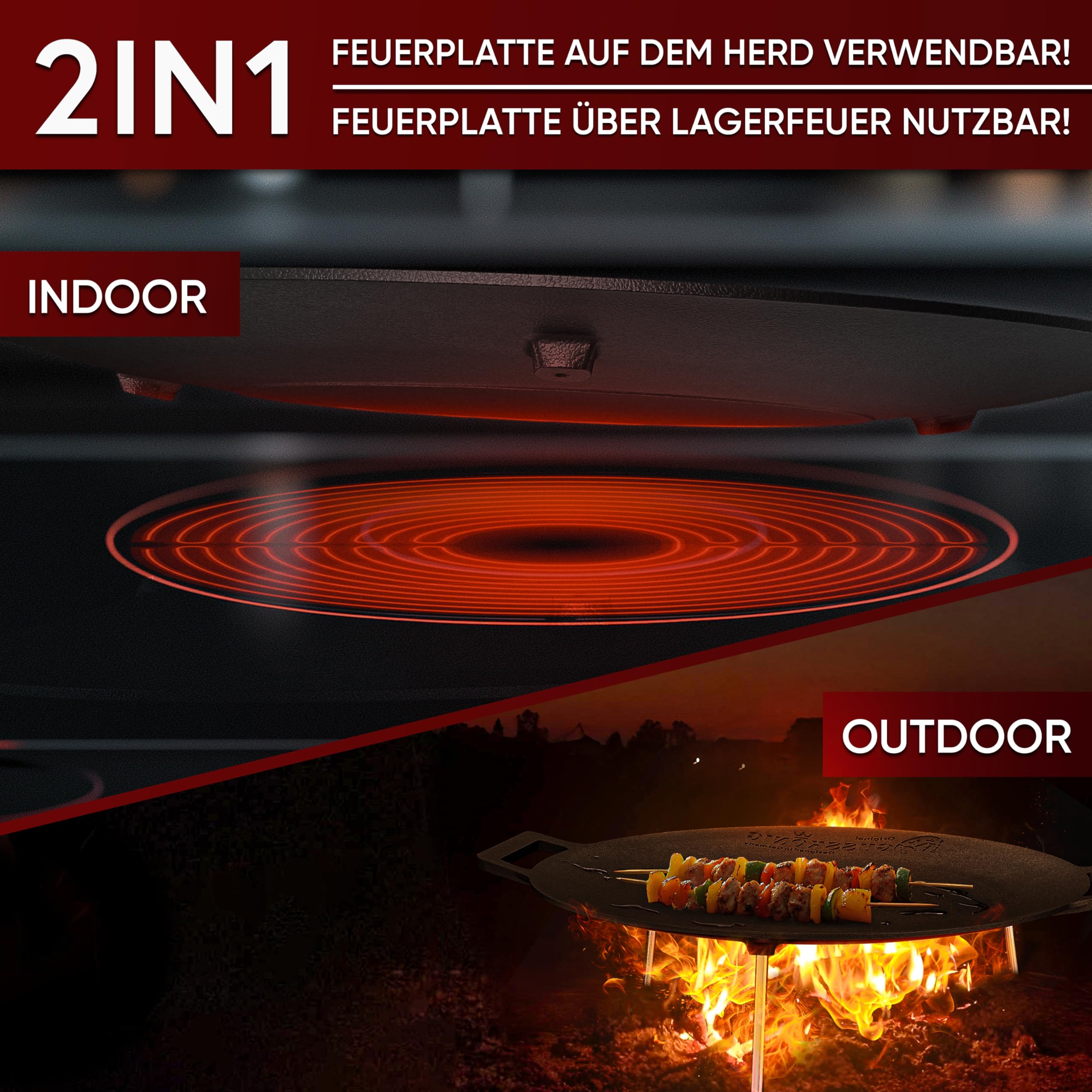 Gietijzeren roosters, platen, skillets en dutch ovens