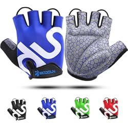 Guantes de Bicicleta Medio Dedo SBR Acolchado Absorción de Impactos Adecuado para Todos Los Deportes