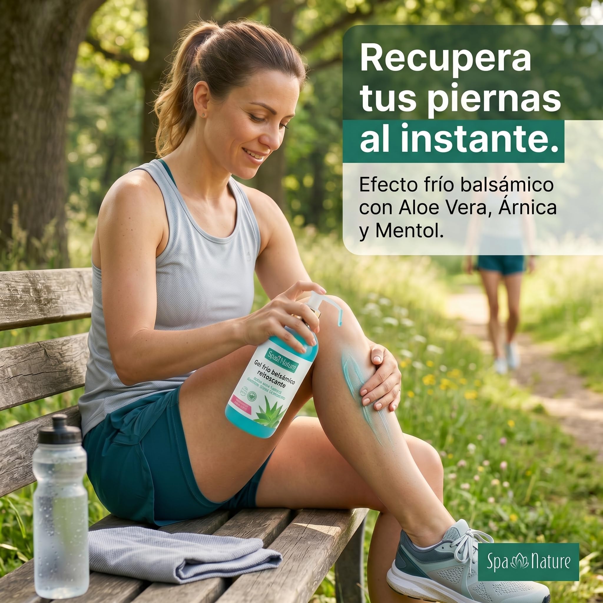 Gel Frío Piernas Cansadas con Aloe Vera - Efecto Calmante Inmediato, Hidratante y Antiinflamatorio, Absorción Rápida, Vegano - Crema para Pies y Piernas (250ml)