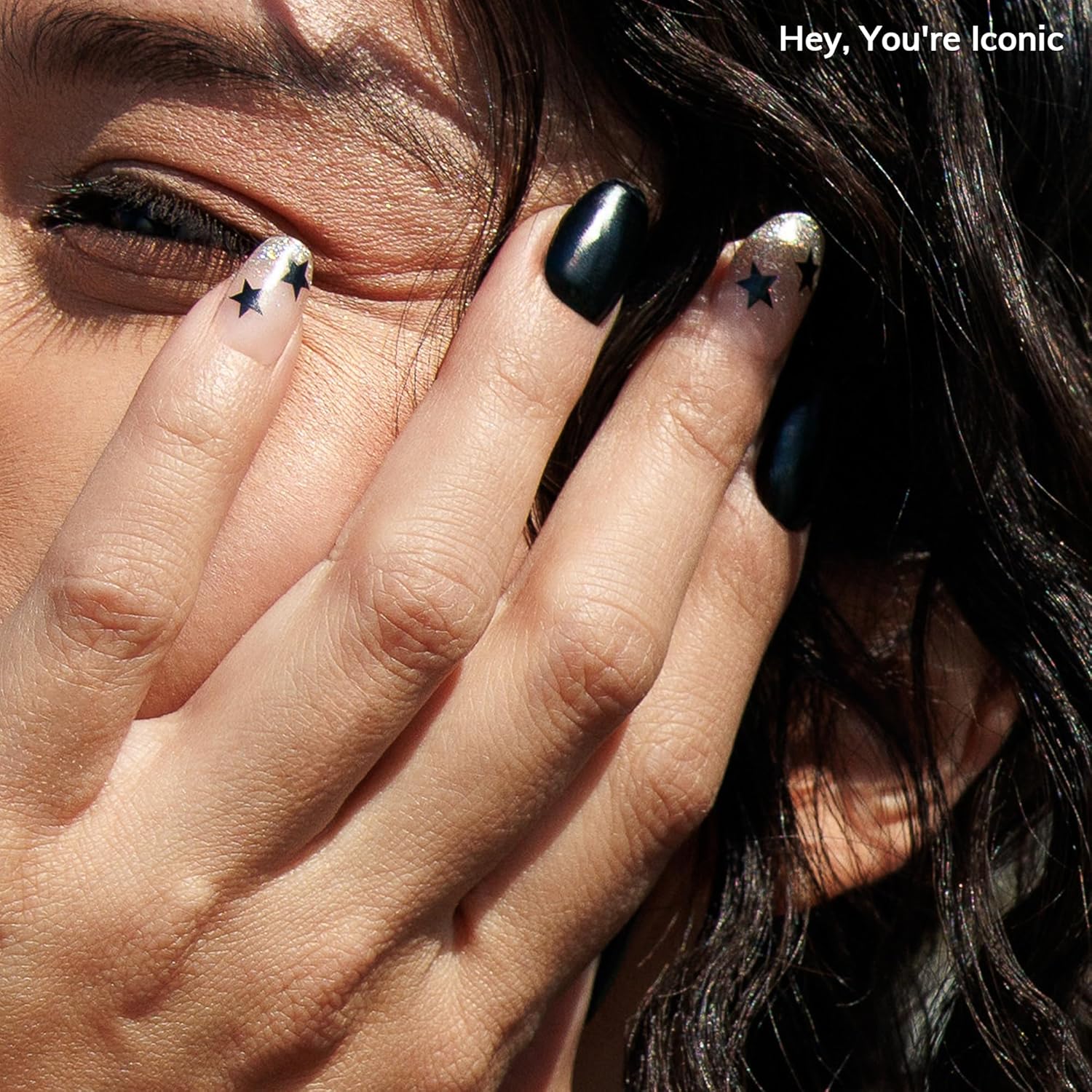 Essentials Bundle - Semi Cured Gel Nail Strips (Hey, You're Iconic) + Got To Go Remover [2 Pack]