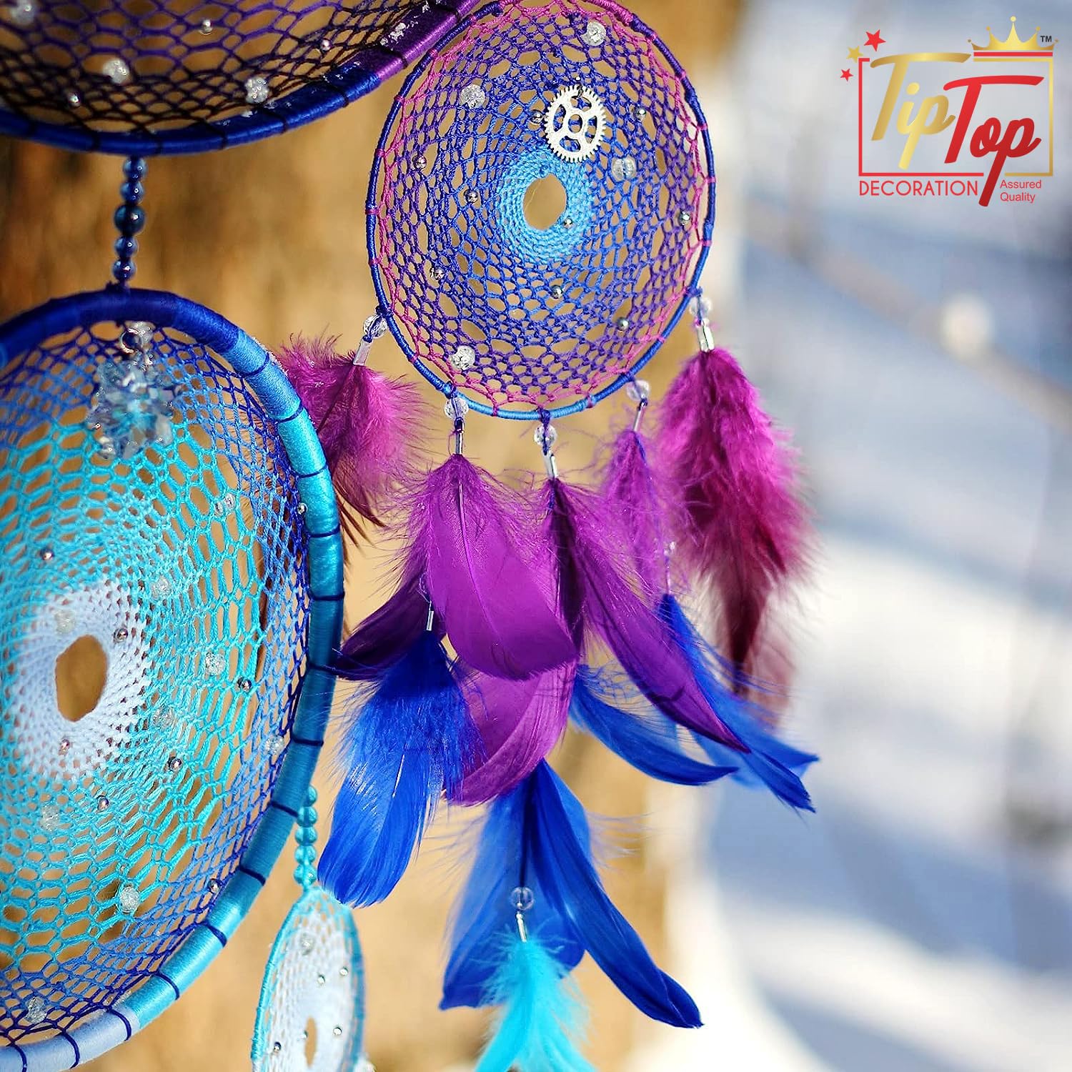 TIPTOP DECORATION Natural Dyed Feathers 10 cm (80 pieces) (Natural Dull White) 1