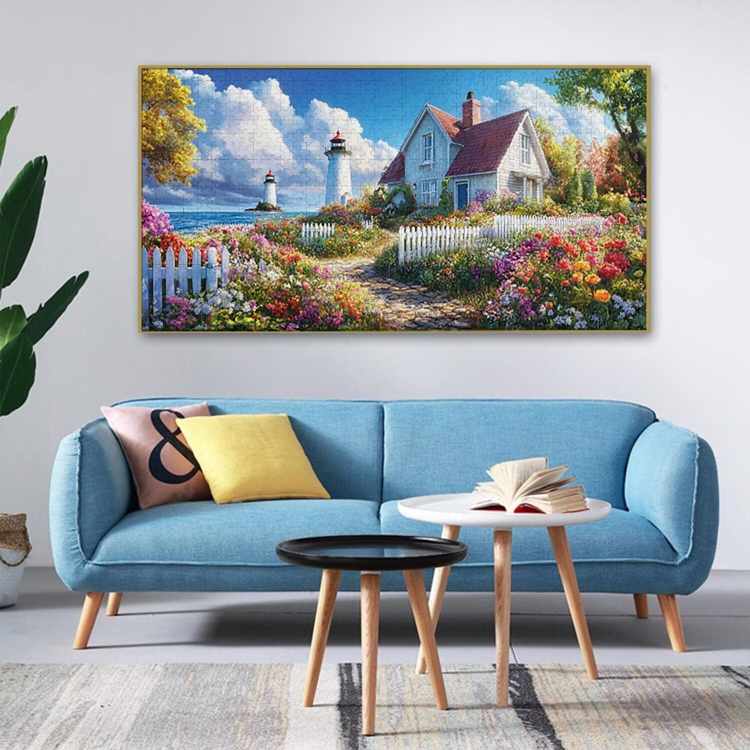 Puzzle para Adultos 1692 Piezas, Cabaña paisajística Puzzle, Difícil, Desafiante, Rompecabezas Encajan Perfectamente, Letras en la Parte Posterior, Regalo para Personas Mayores (179x31cm) v-212