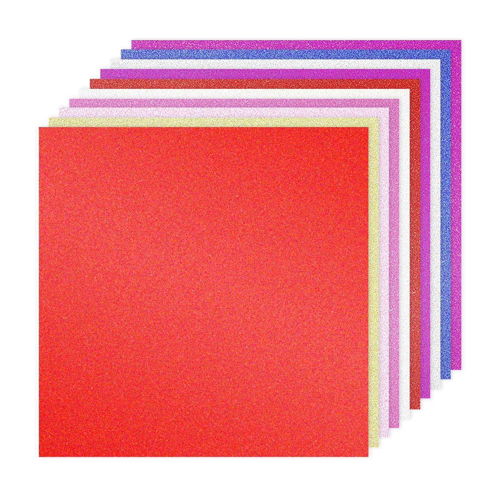 PATIKIL 10Sheets Multicolor Glitter Cardstock Paper