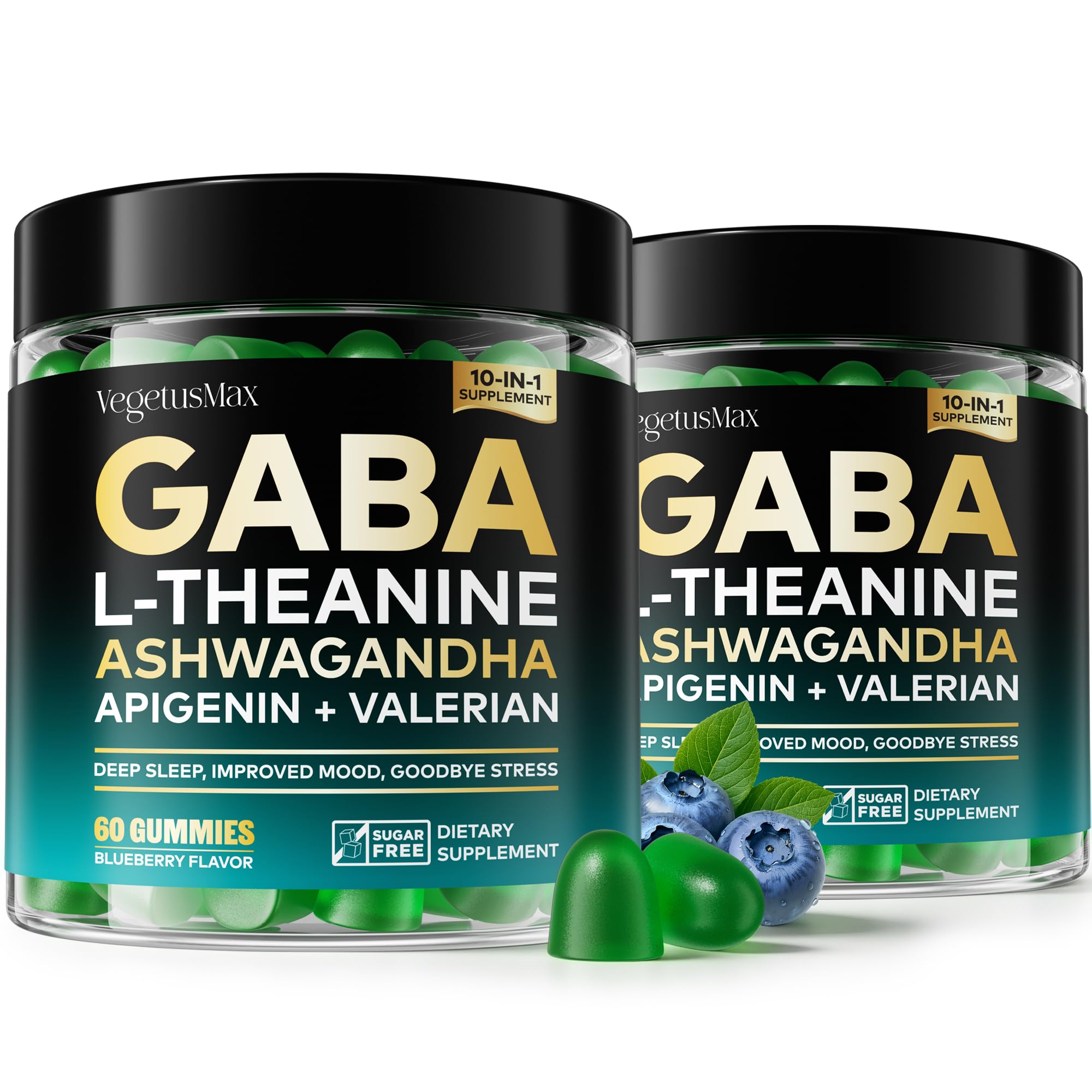 GABA Gummies 500mg for Stress Support, Relaxation, Melatonin-Free 1 Pack — Amazon image 8