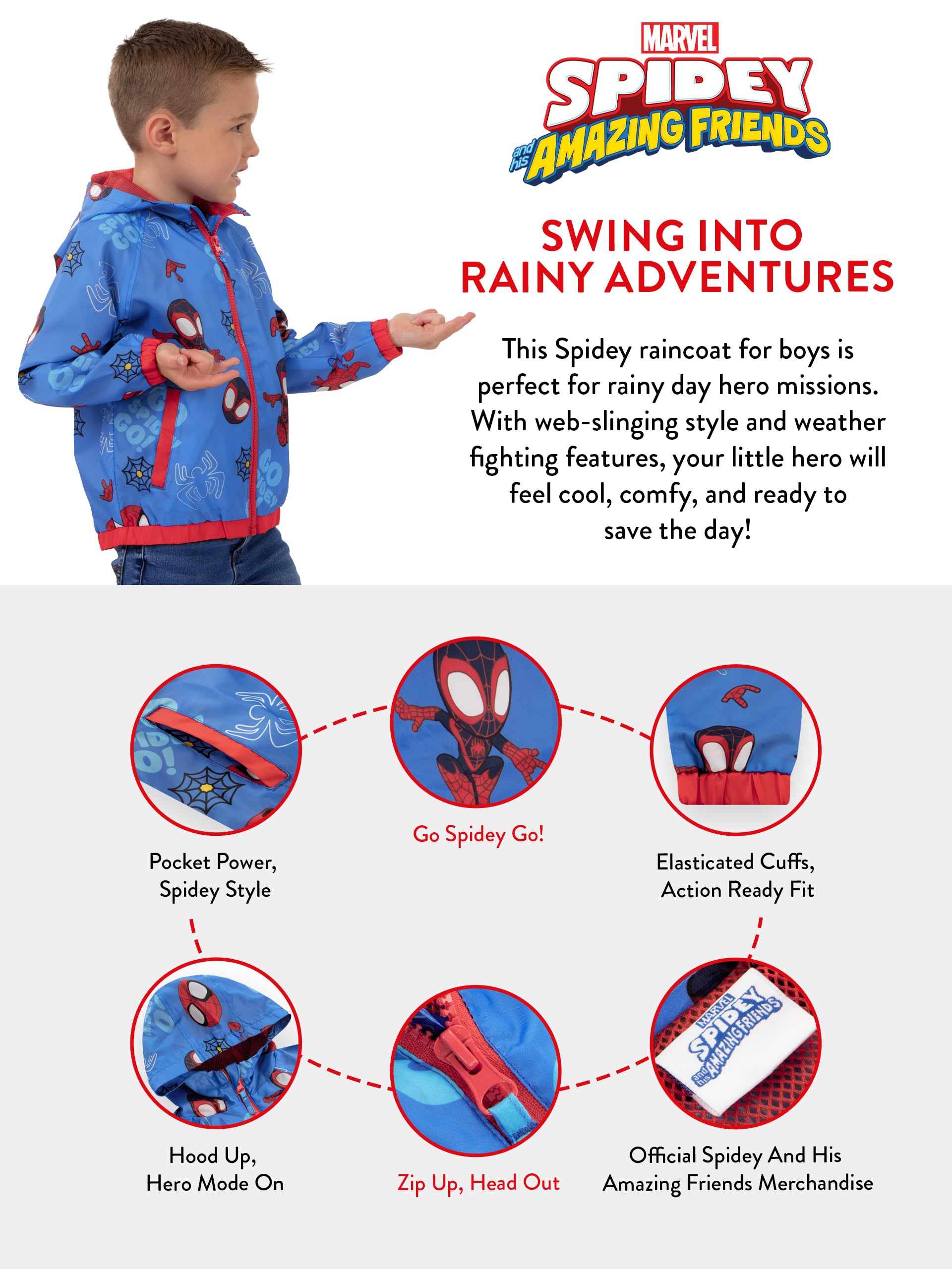 Marvel Manteau Garcon Spidey Impermeable Enfant Spidey Et Ses Amis