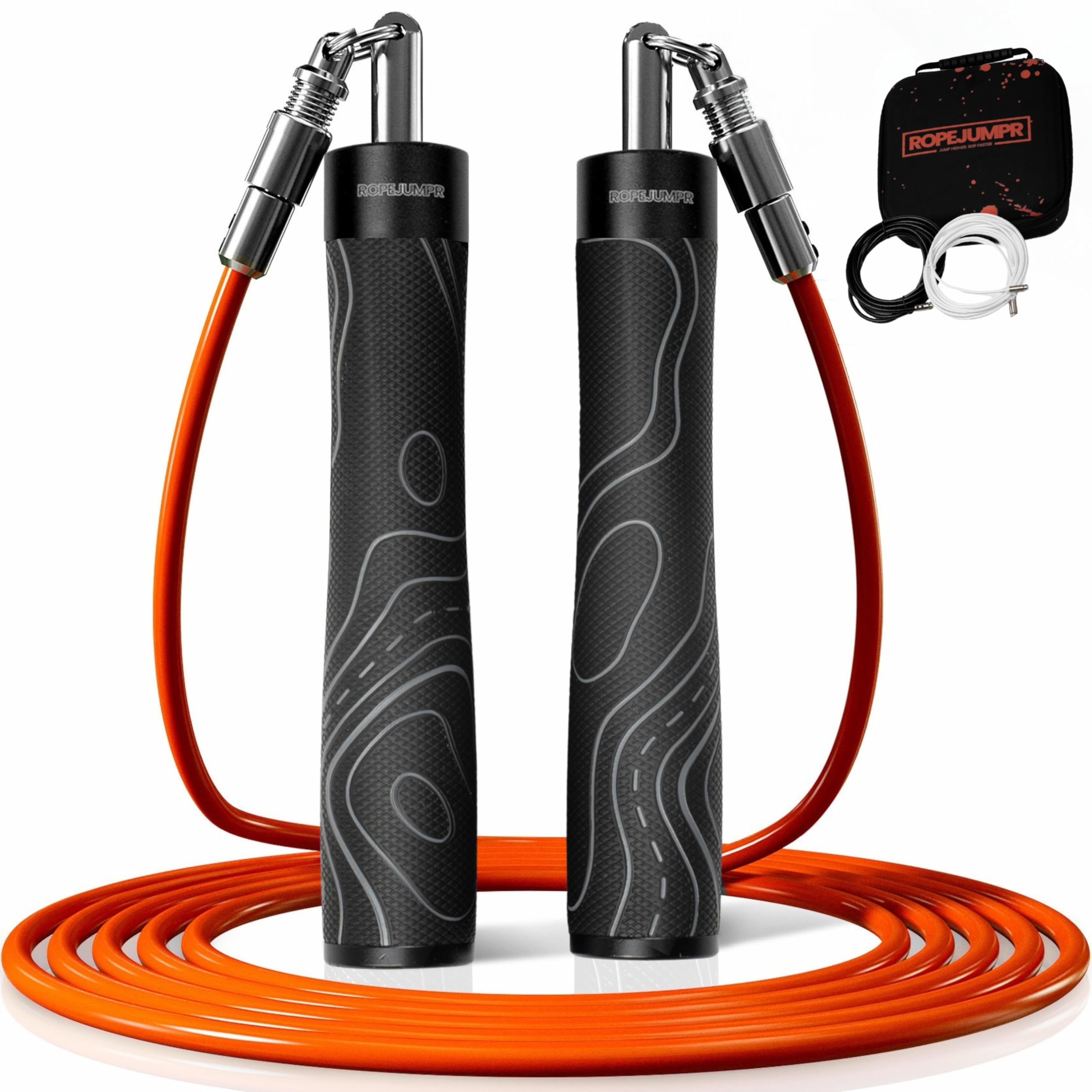 Springseil mit Gewicht – Verstellbares Heavy Rope Set Für HIIT, Krafttraining & Fettverbrennung – Inklusive 3 austauschbaren Kabeln und Aufbewahrungstasche