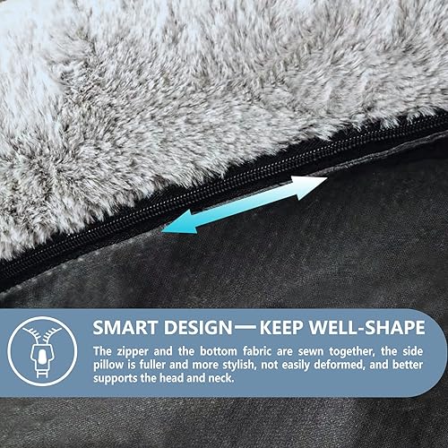 Miniatura 8 de JOYELF Cama ortopédica extragrande para perros de espuma viscoelástica con funda lavable, diseño independiente con forro impermeable incluido