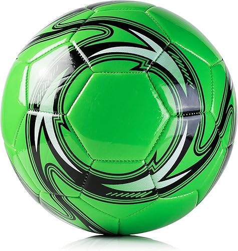 Western Star Soccer Ball Size 3 & Size 4 & Size 5 - Official Match Weight - 5 Colors - Youth & Adult Soccer Players - Helix Design - Durable,
