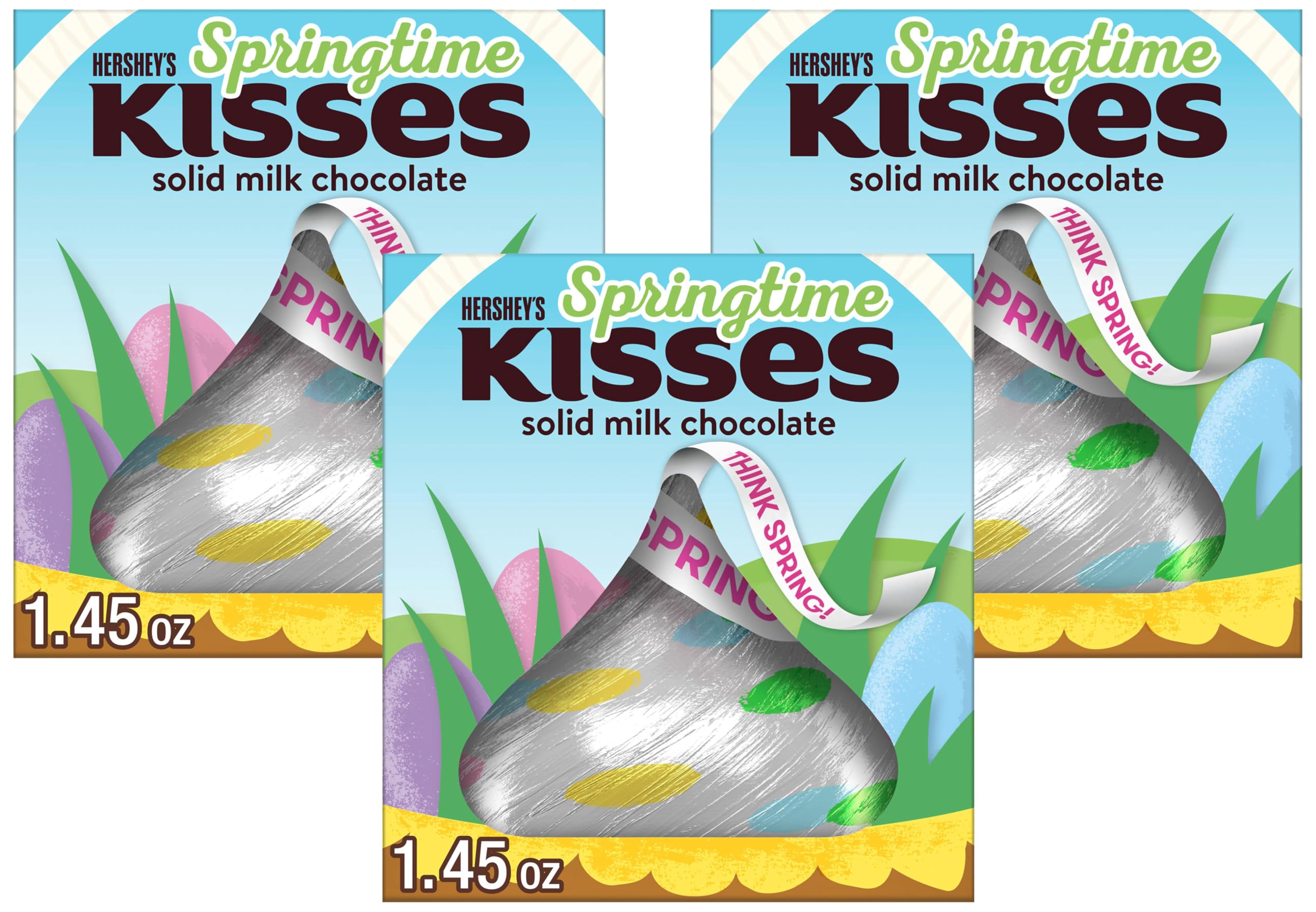 HERSHEY'S 1.45 Ounce (Pack of 3) / Milk Chocolate / pastel Candy & Chocolate Bars