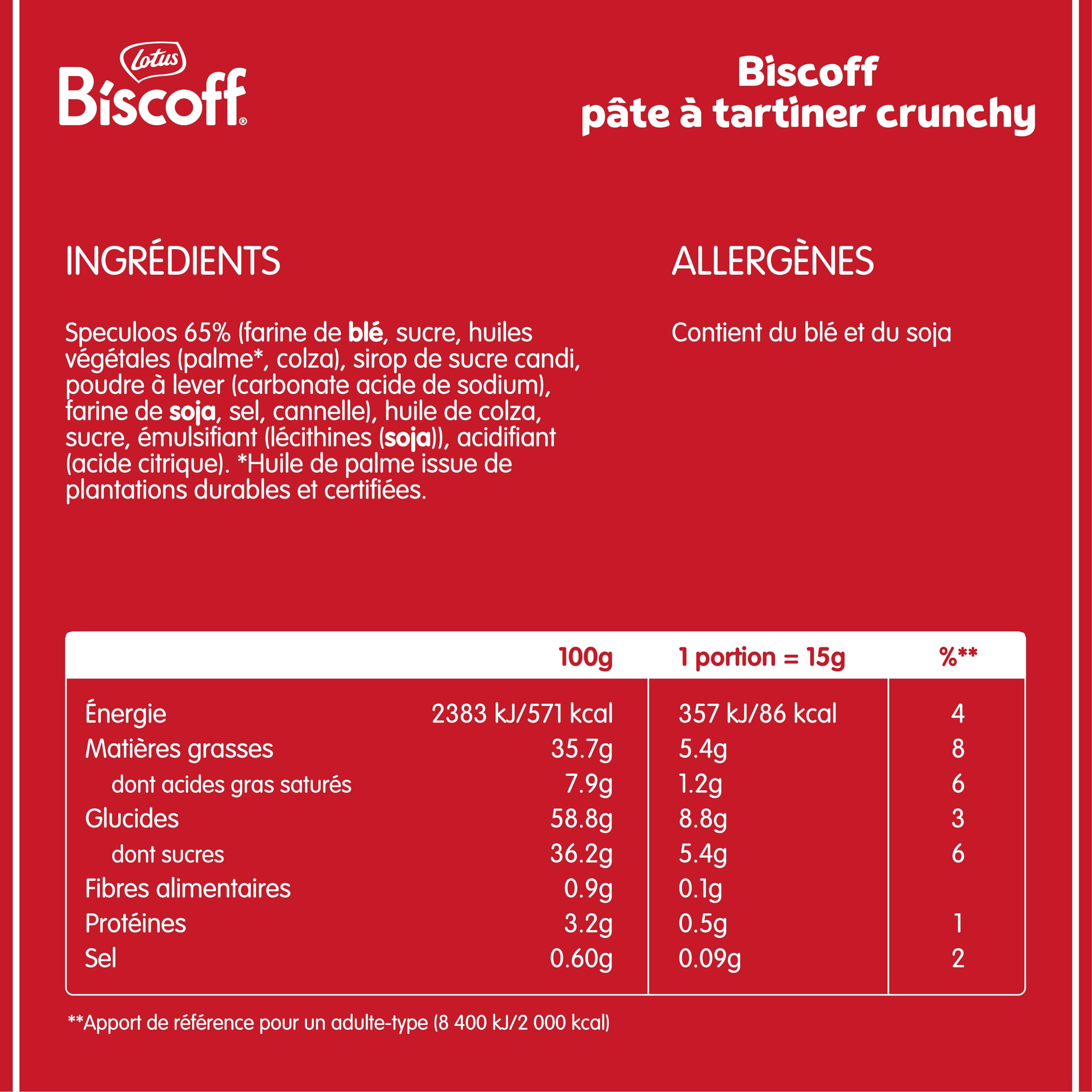 Lotus Biscoff | Biscoff Pâte à Tartiner | Crunchy | Vegan | Sans Fruits à Coque | Sans Colorant ni Arômes Artificiels | Pot PET | 700g - 2