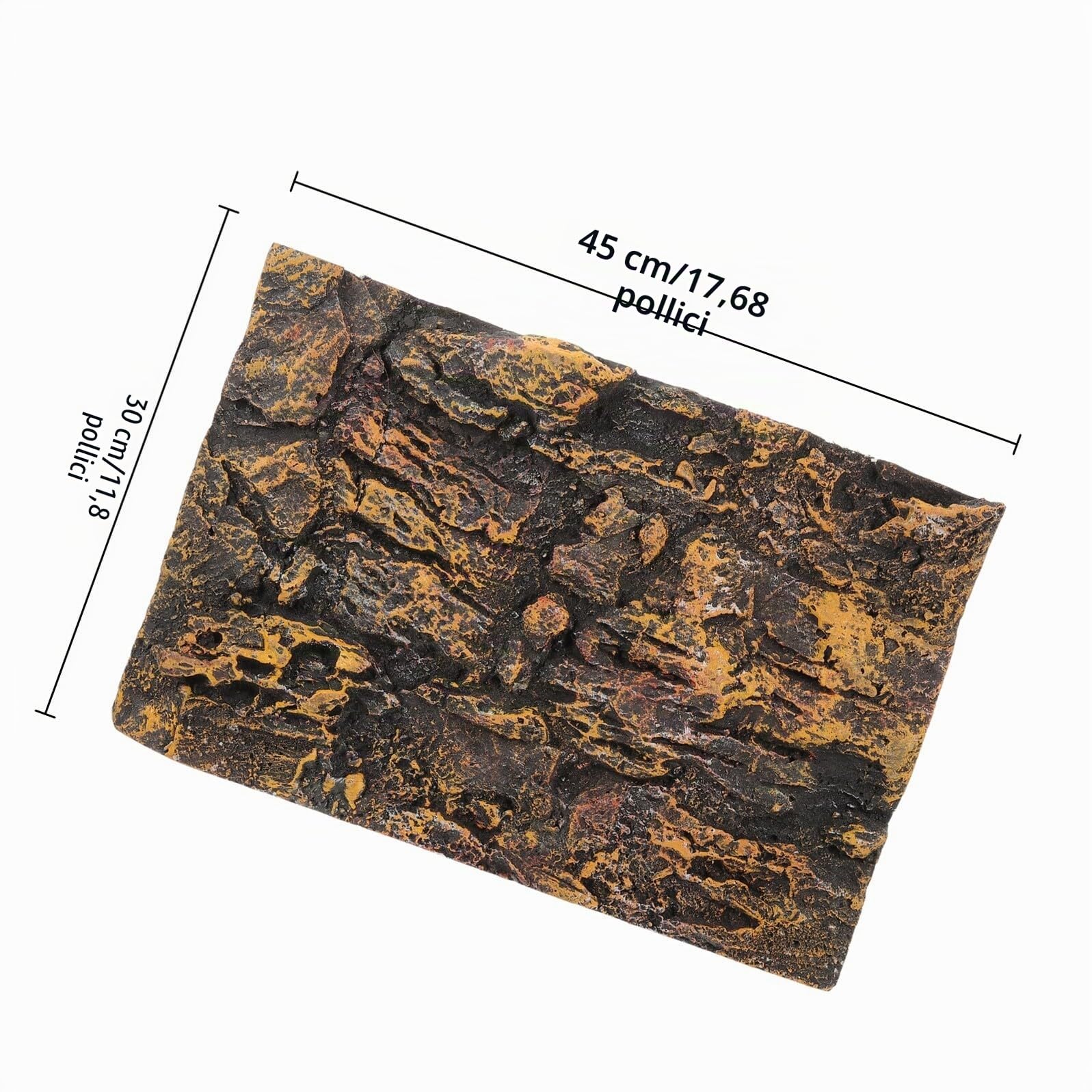 Beavorty Sfondo 3D per Terrario Rettili Adesivo, Pannello Decorativo in Pu Effetto Roccia Naturale, Leggero e Facile da Posizionare, per Acquari, Tartarughe e Habitat Serpenti