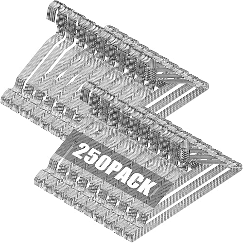 Miniatura 8 de Paquete de 100 perchas de alambre de metal a granel para abrigos, perchas de metal que ahorran espacio antideslizantes de 16 pulgadas, calibre 12,
