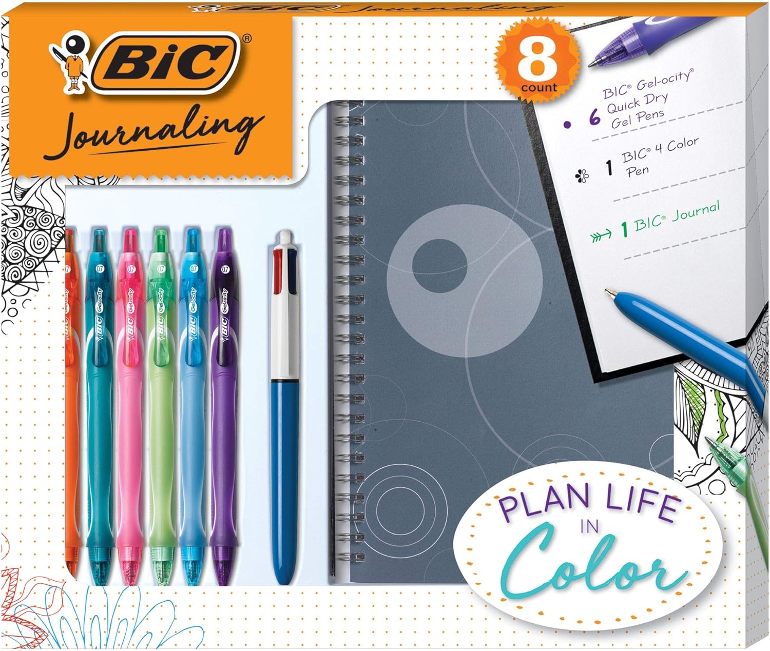 BIC Journaling Kit, Gel Pens/Ballpoint Pen/Journal