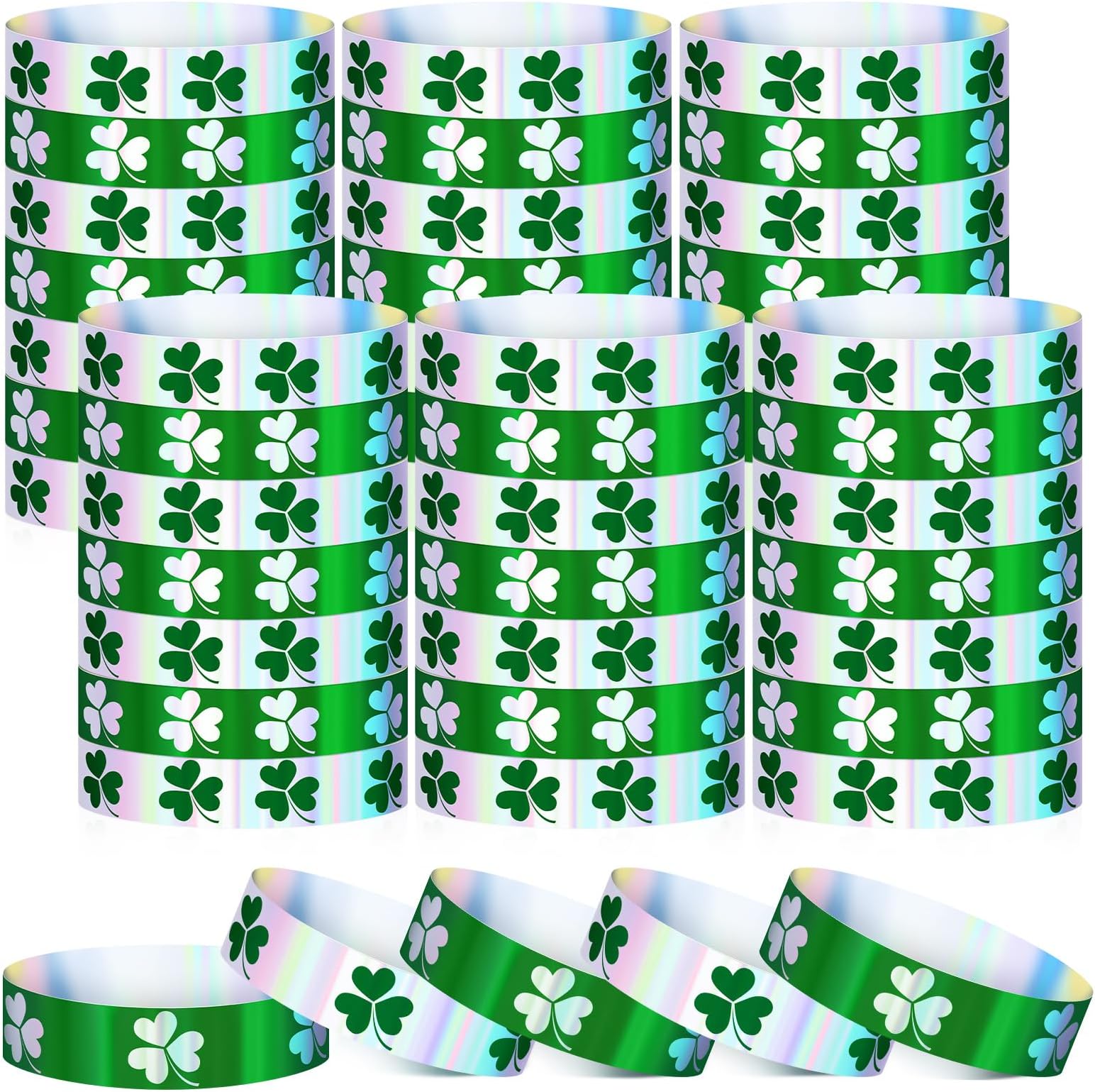Henoyso 500 Pcs Horse and Racing Flag Bracelets Holographic Waterproof Bracelets Plastic Wristbands Party Supplies for Events Derby Day Race Car Party Favors Gifts Decorations