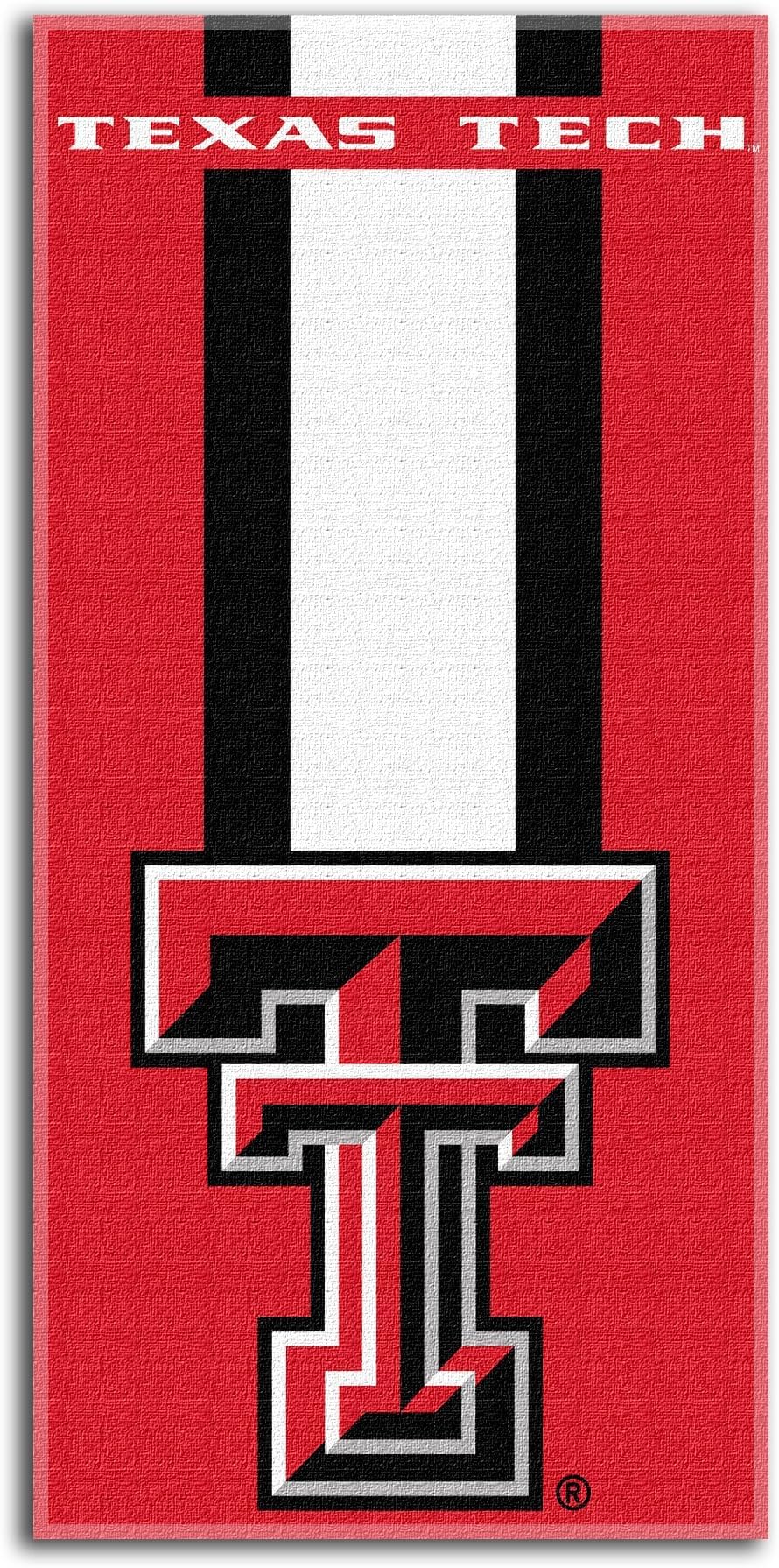 Northwest NCAA Texas Tech Red Raiders Unisex-Adult Beach Towel, 30" x 60", Zone Read (Pack of 6)