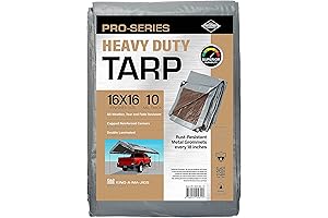 16x16 Heavy Duty Silver Brown Tarp for Maximum Protection