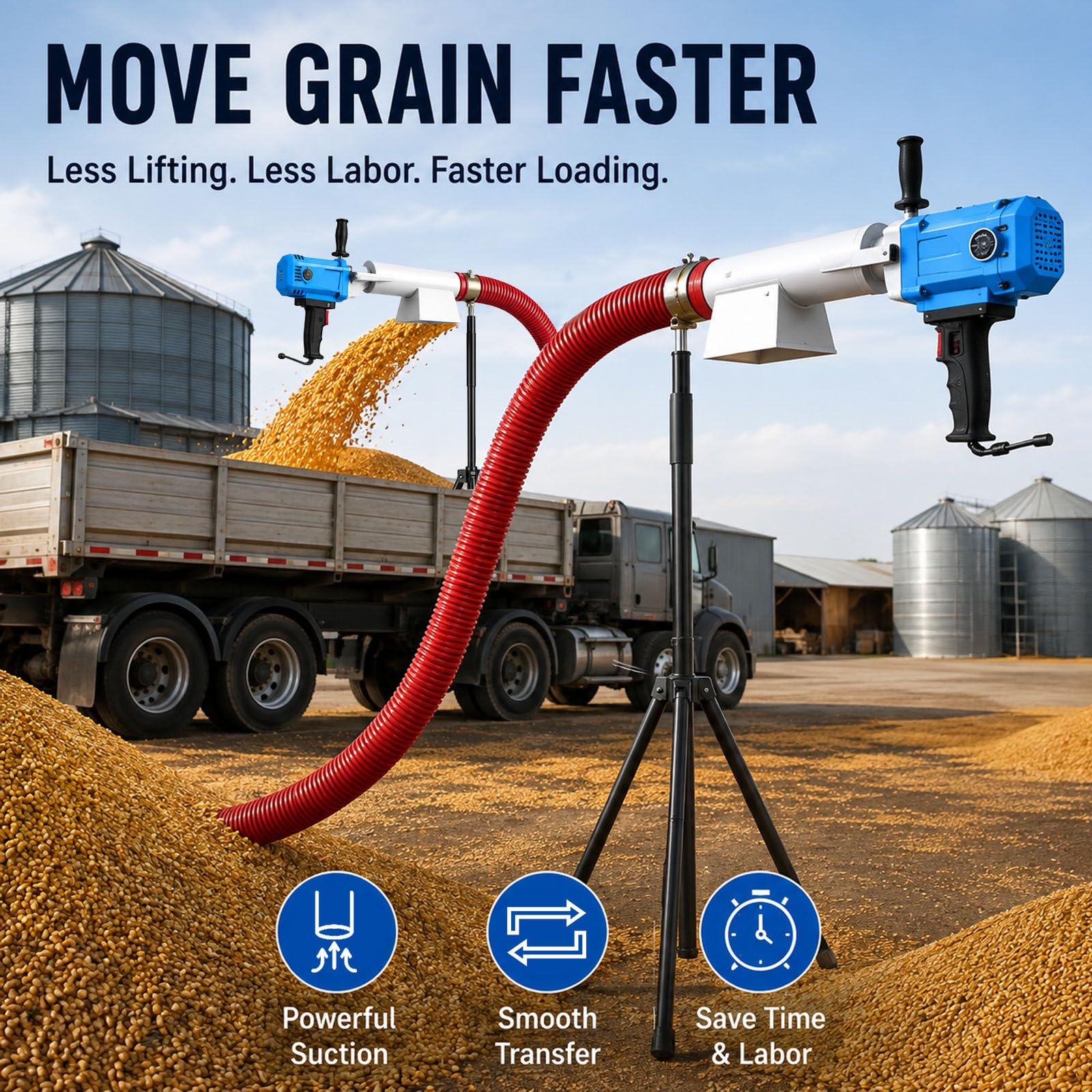 Machine de pompage de Grains de 2800 W 3m