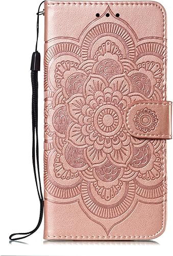 Miniatura 8 de LEECOCO - Funda para Galaxy Note 9 con diseño de mandala en relieve de piel sintética con tapa para cuaderno, estilo libro, soporte magnético,