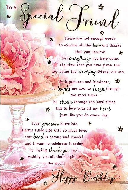 to A Special Friend Birthday Card - Size 6" X 9"