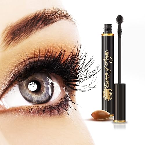 Miniatura 4 de Essence of Argan Máscara acondicionador de pestañas con aceite de argán ECOCert orgánico 100% puro, máscara negra impermeable con cera de abeja y