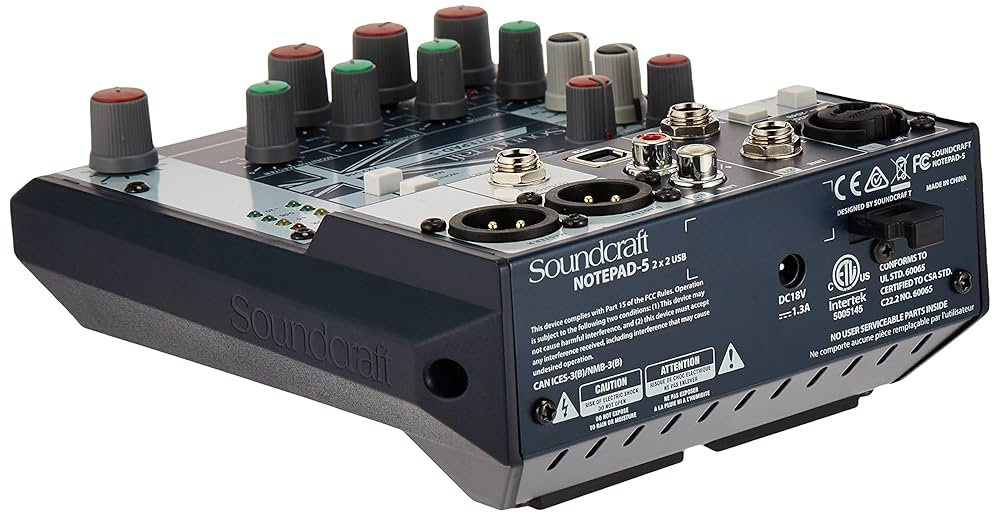 DJ機材 Soundcraft NOTEPAD-5 2x2 USB Notepad-5 | Soundcraft - Professional Audio Mixers | English
