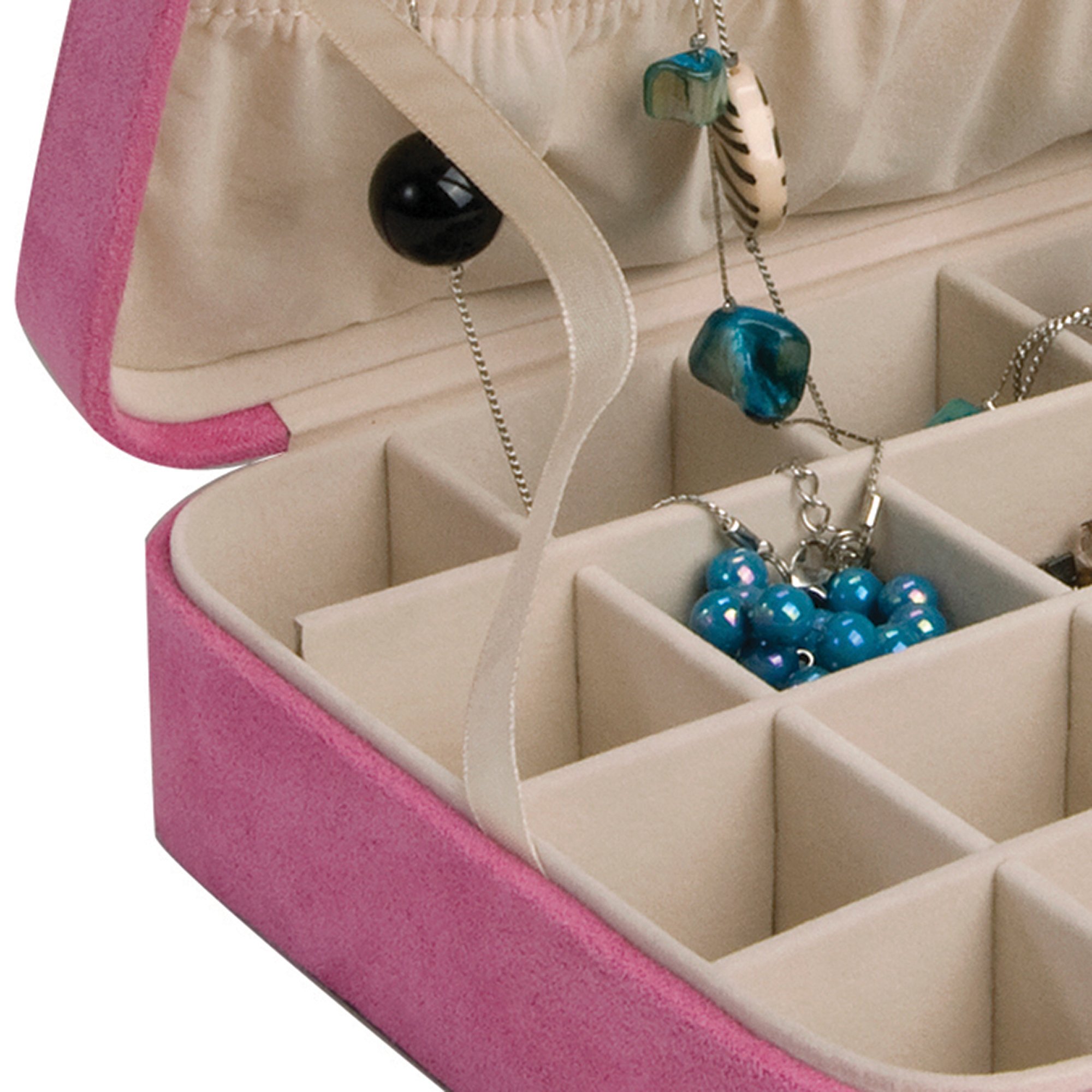Amazon.com: Mele and Co Maria Plush Jewelry Box with 24 Sections