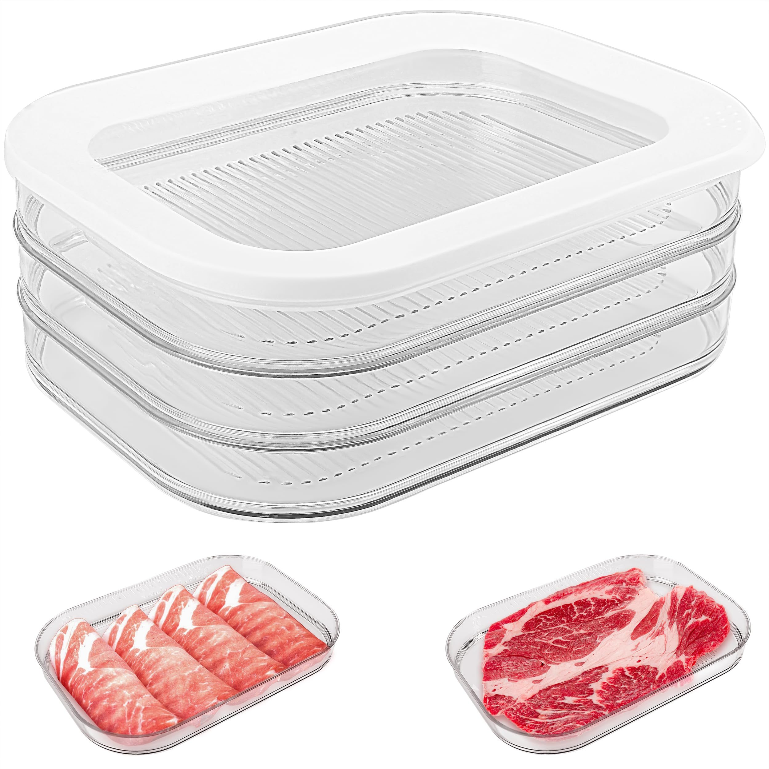 fleisch aufbewahren kühlschrank Dreilagiges Deli-Fleischbehälter-Set für Kühlschrank, 1,6 l, BPA-frei, Aufschnittaufbewahrung mit Deckel, 3 Etagen, Lebensmittel-Organizer, für Käse, Schinken, Sandwich, Mittagessen Küche, Haushalt & Wohnen Menge:5,0 kg (5 x 1,0 kg) Produktvergleich - Vorschläge zu __label:Besonders beliebt