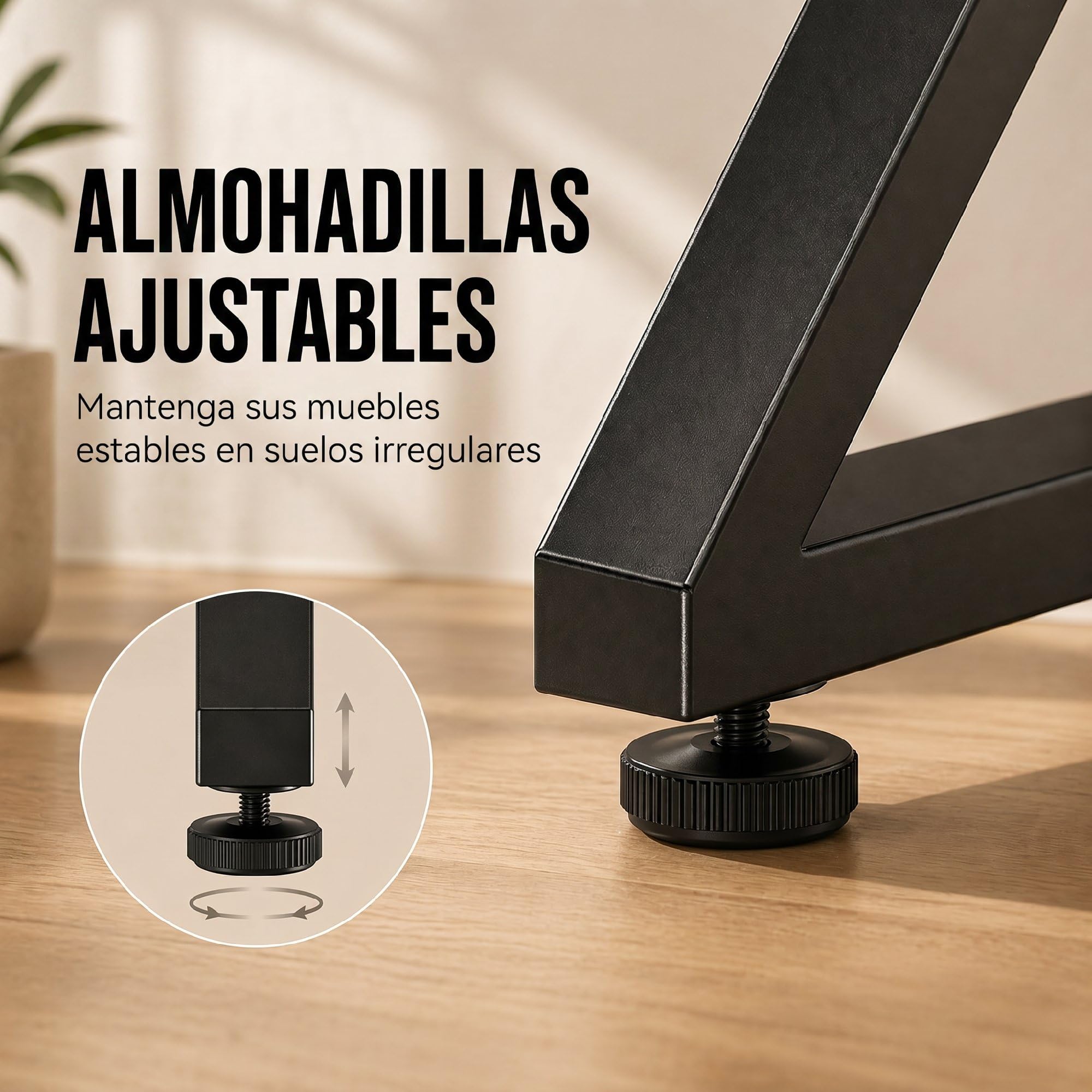 HOMCOM Patas de Mesa de Acero Juego de 2 60x10x72 cm Negro Comedor | en Forma de X, para Muebles Industriales, Almohadillas Ajustables, Tornillos, para Mesa de Comedor, Banco