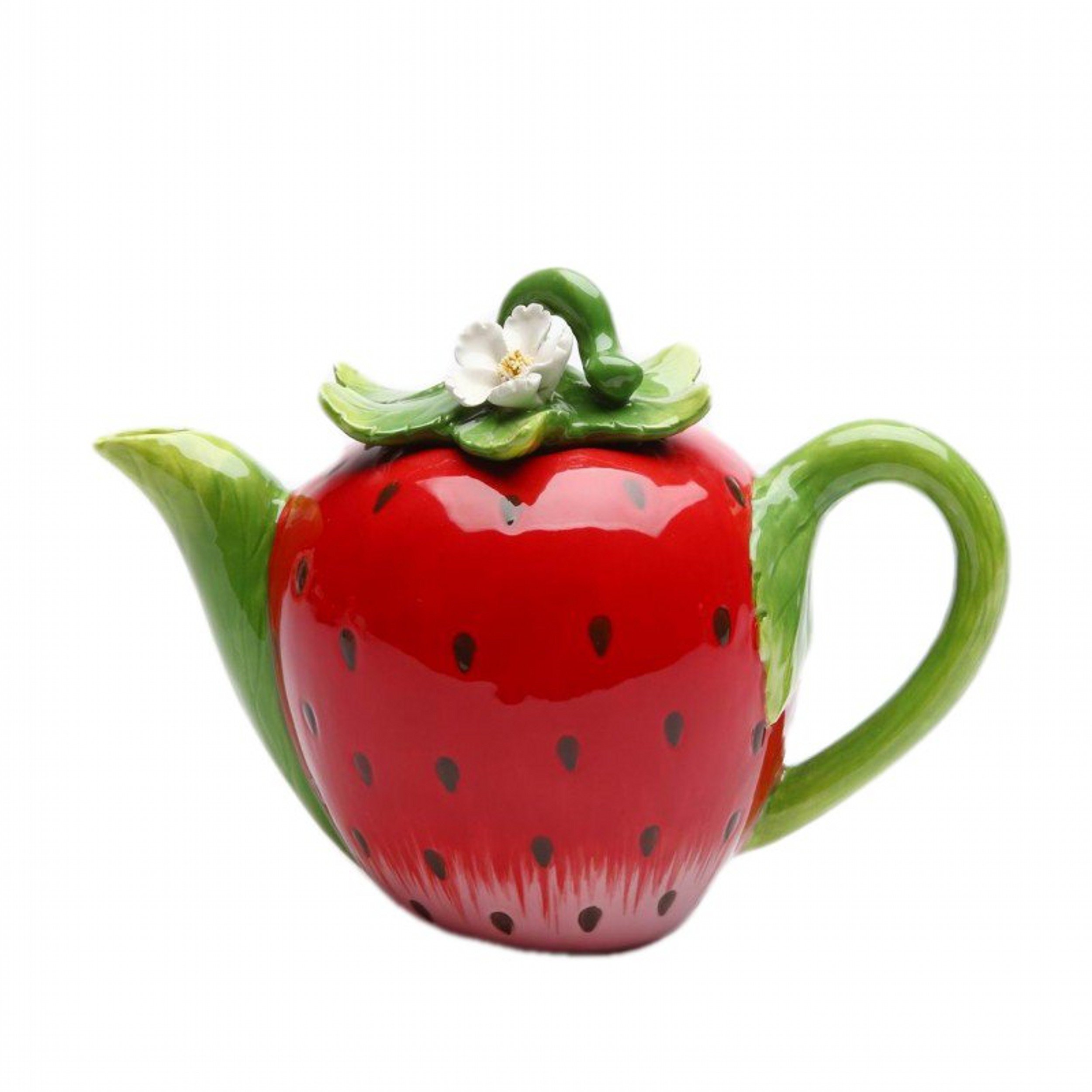 Cosmos20833 Gifts Strawberry Ceramic Teapot, 5-1/4-Inch