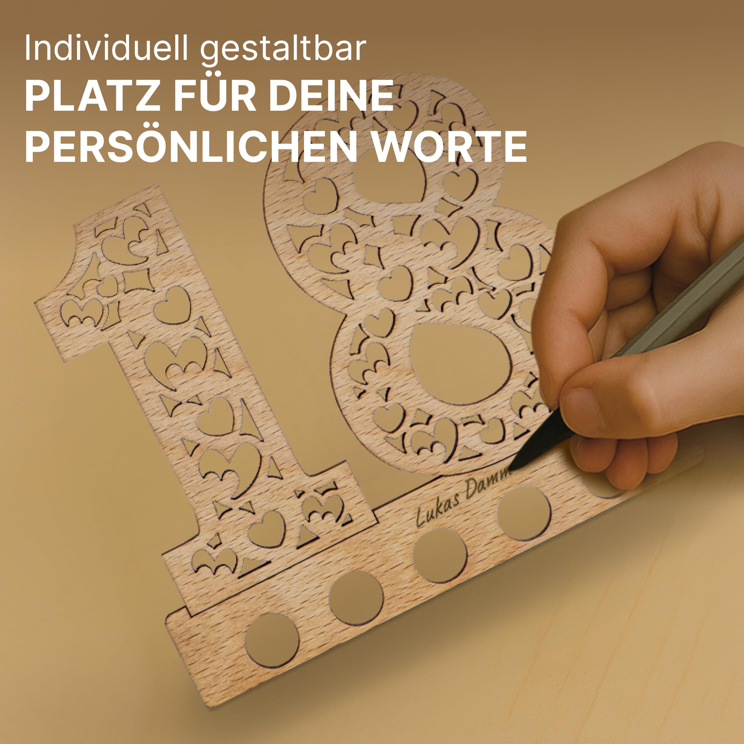 Regalo 40° Compleanno Originale Fatto A Mano In Legno Con Provetta Per Soldi – Biglietto Porta Banconote - 4