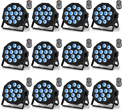 Rechargeable Par Lights, RGBW LED Uplights Battery Powered Stage Light, HOLDLAMP Par Can DJ Lights Sound Activated with Remote & DMX Control for Festival Party Event Wedding Bar.