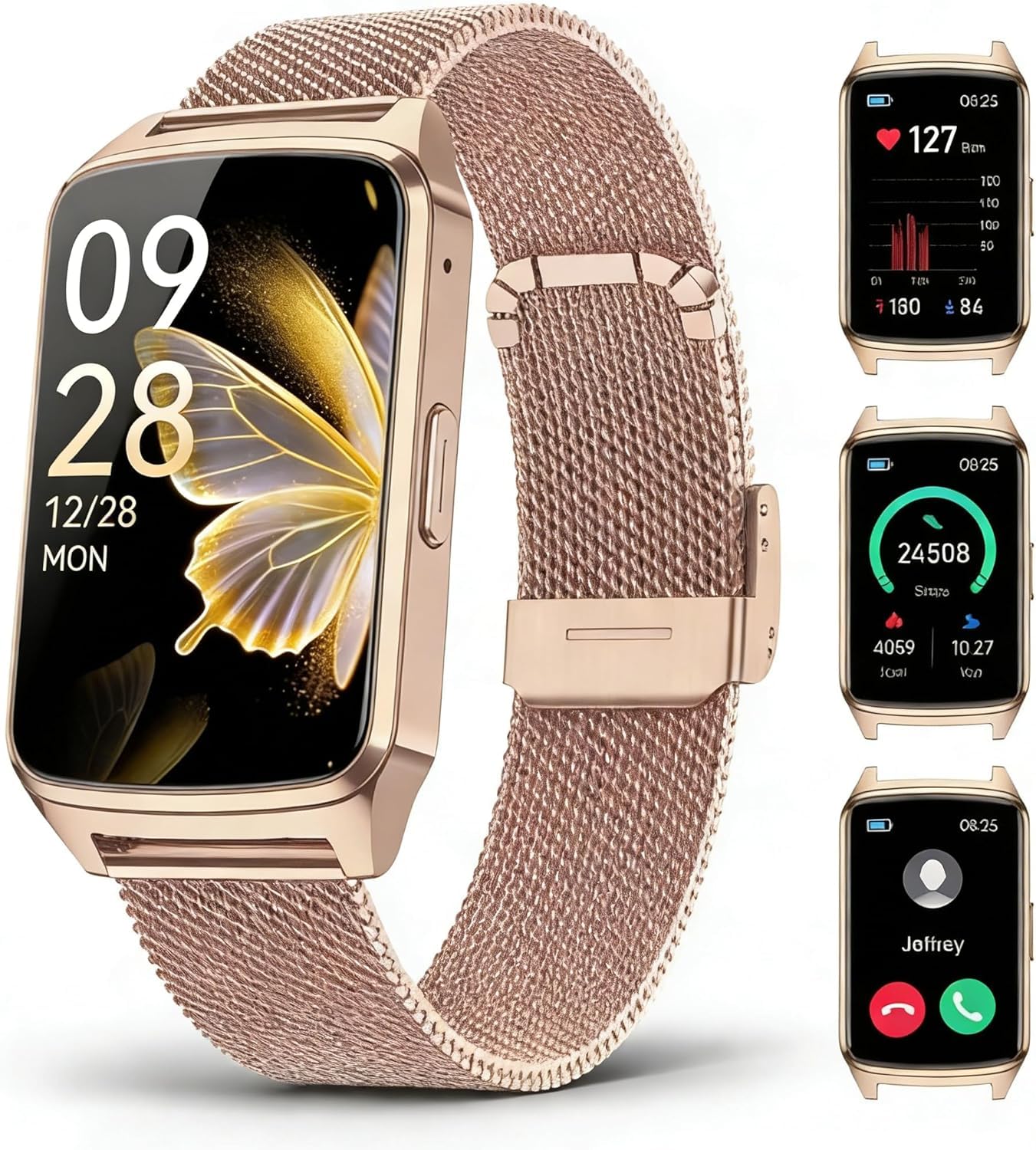 Fitness Tracker Watch for Women Men, Step Counter Compatible with iPhone Android, IP68 Waterproof Activity Tracker with Sleep Monitor, 110+ Sports Pedometer (Duskgold, 1.57)-image-13